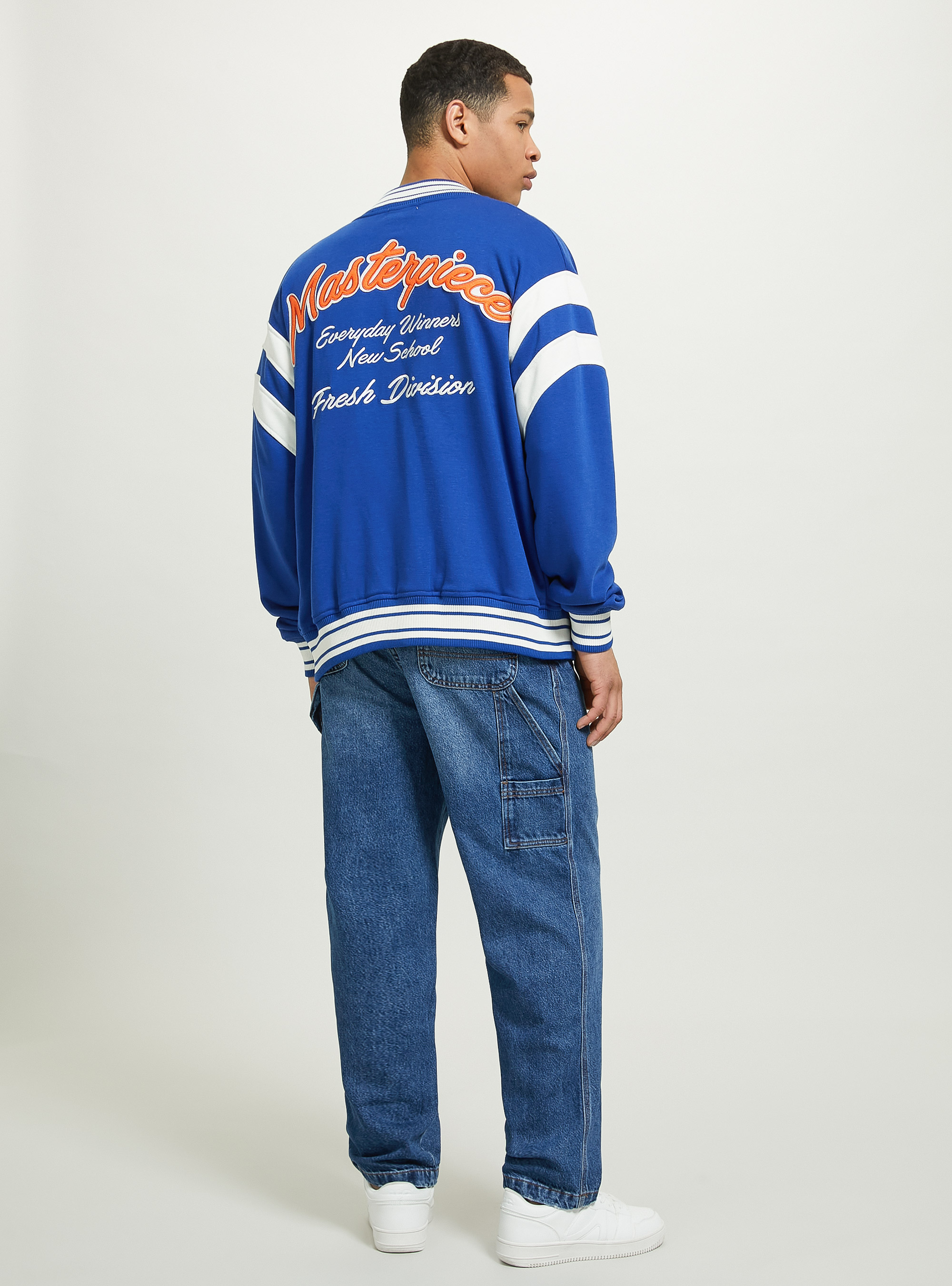 College Bomber Jacket with print, RY1 ROYALE DARK