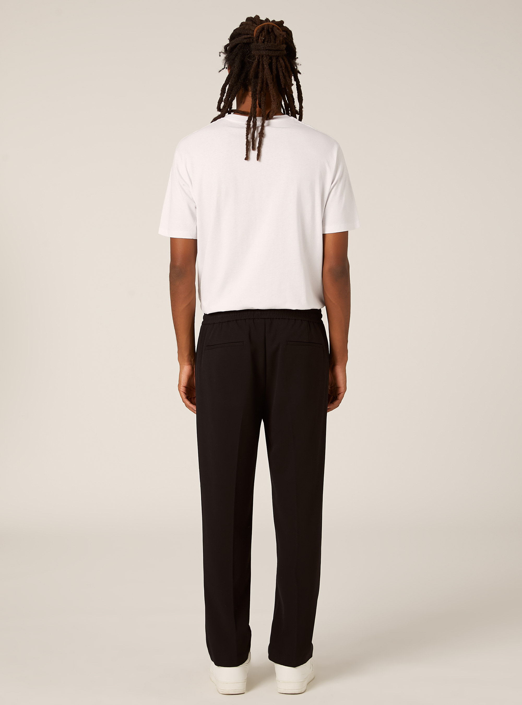 Pantalon jogger en twill, BK1 BLACK