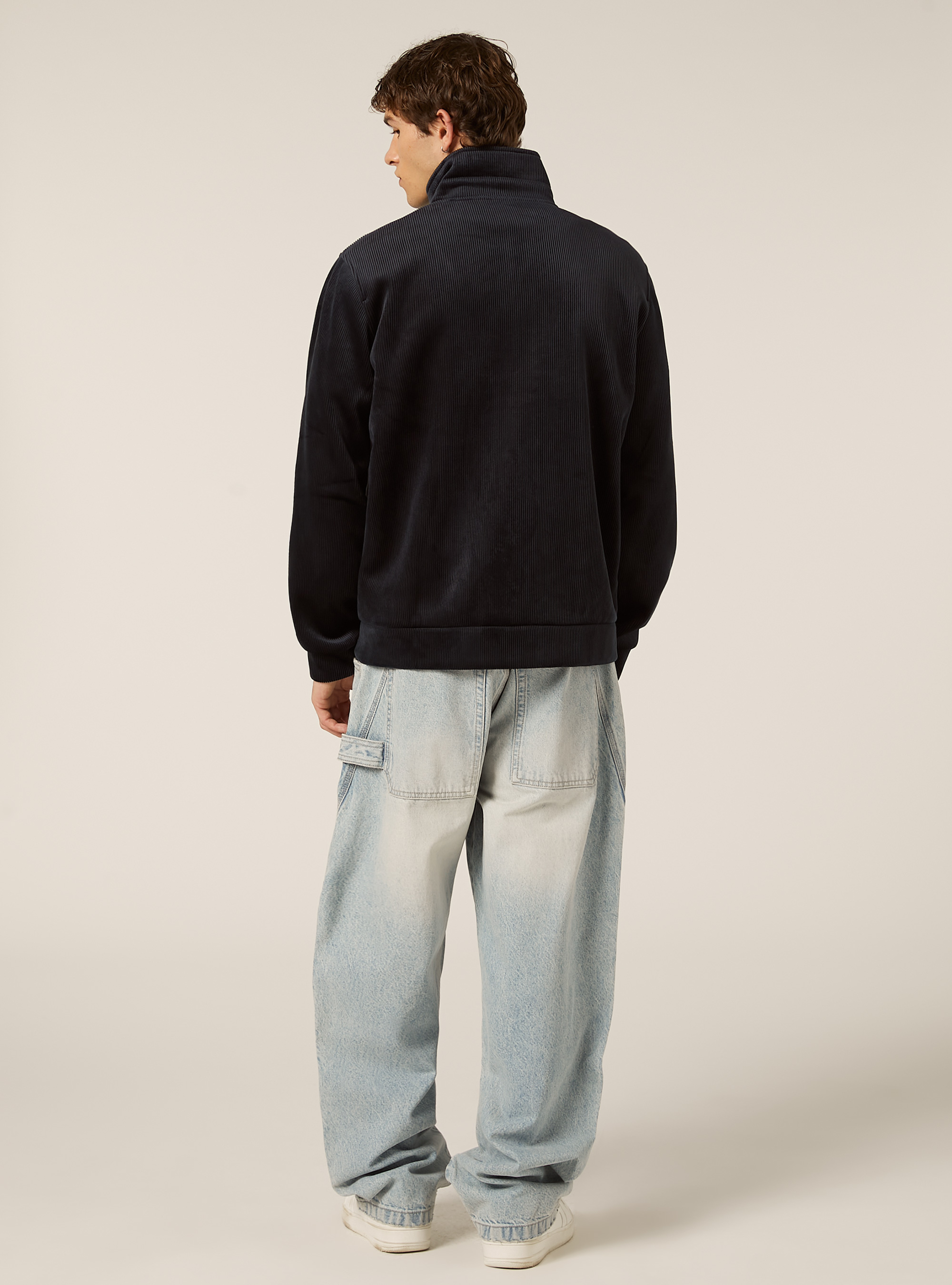 Sudadera con cremallera de pana, NA1 NAVY DARK