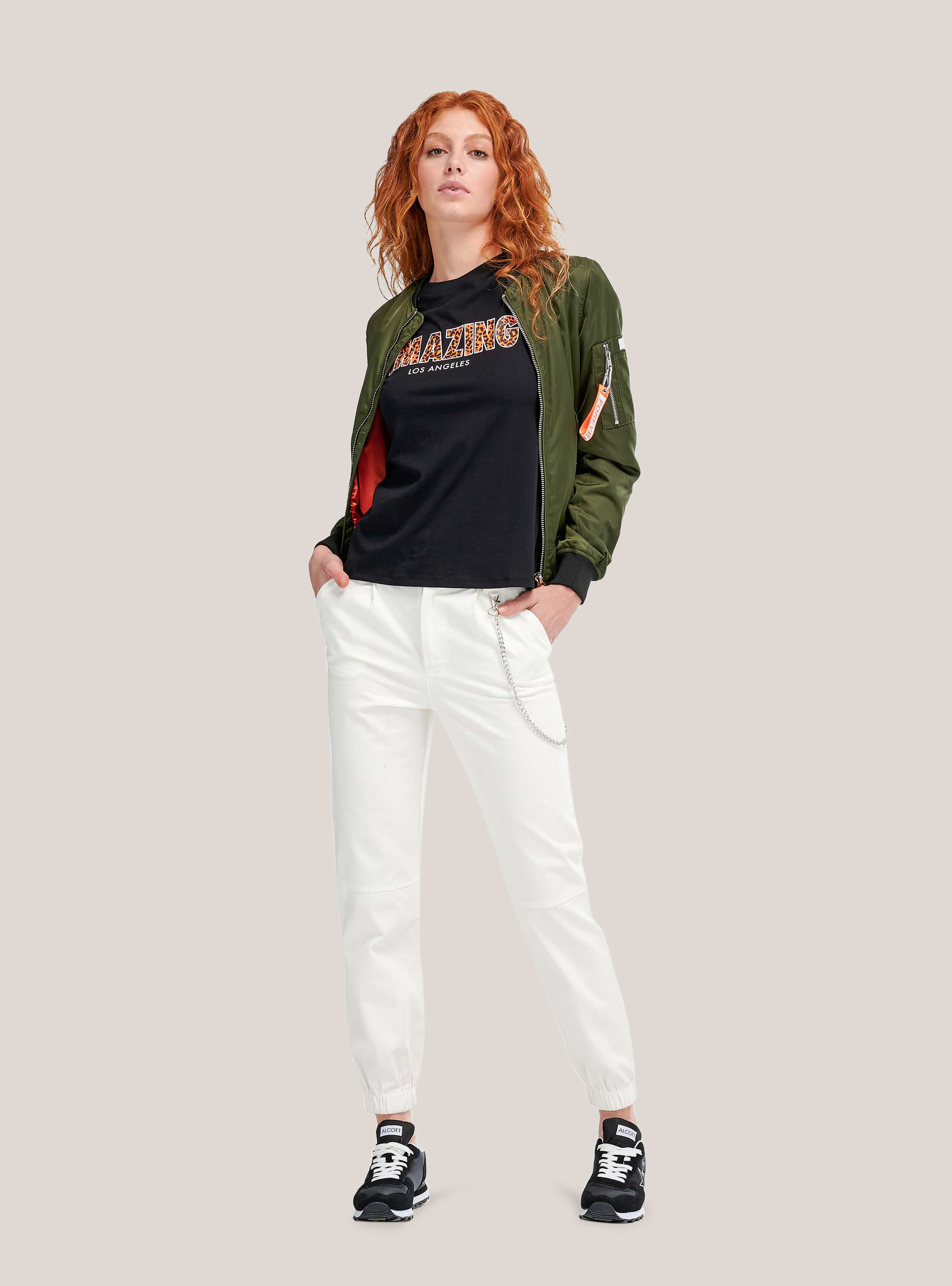 T-Shirt mit Rundhalsausschnitt und Aufdruck, C101 BLACK