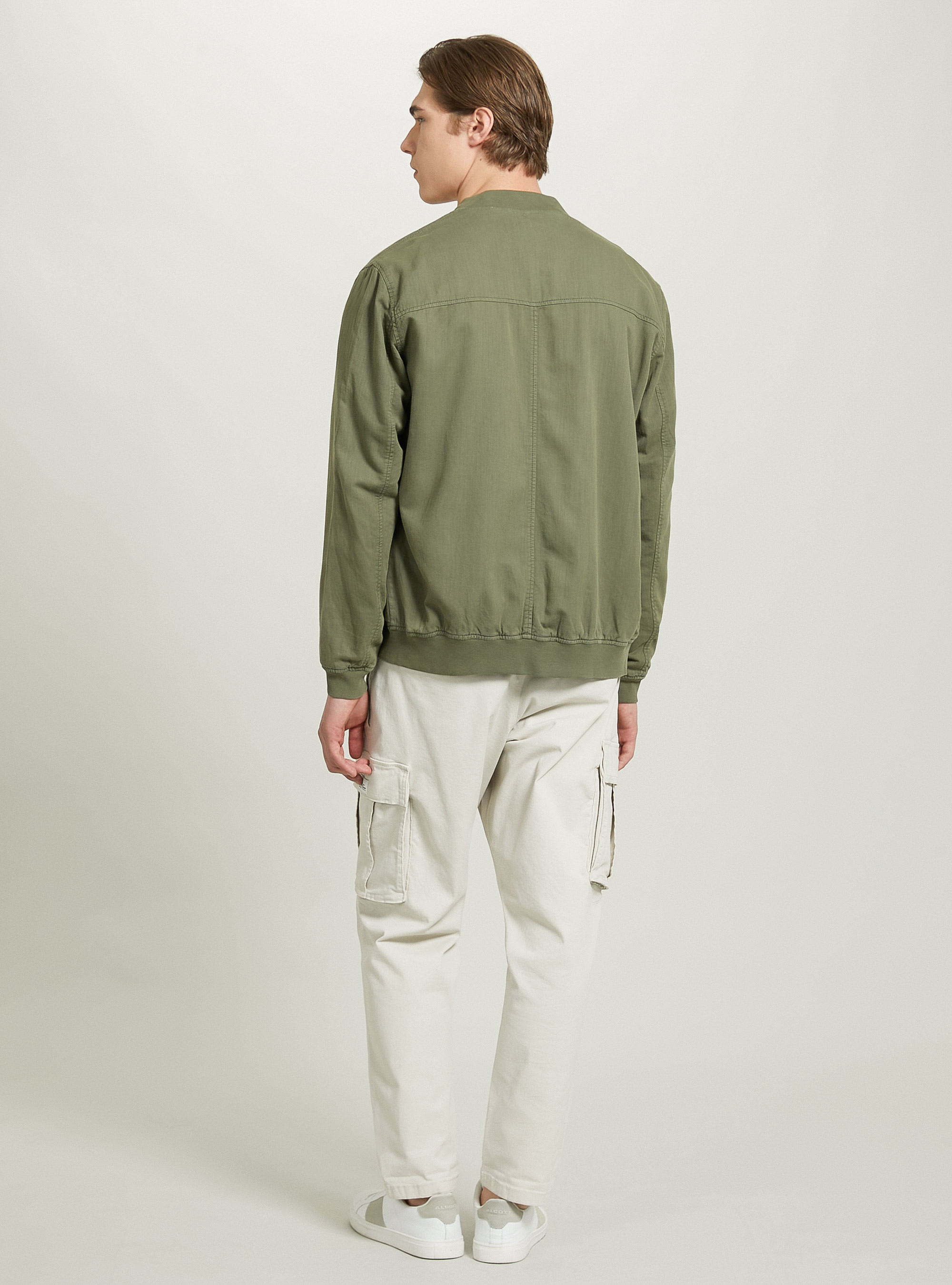Linen bomber jacket, KAKI
