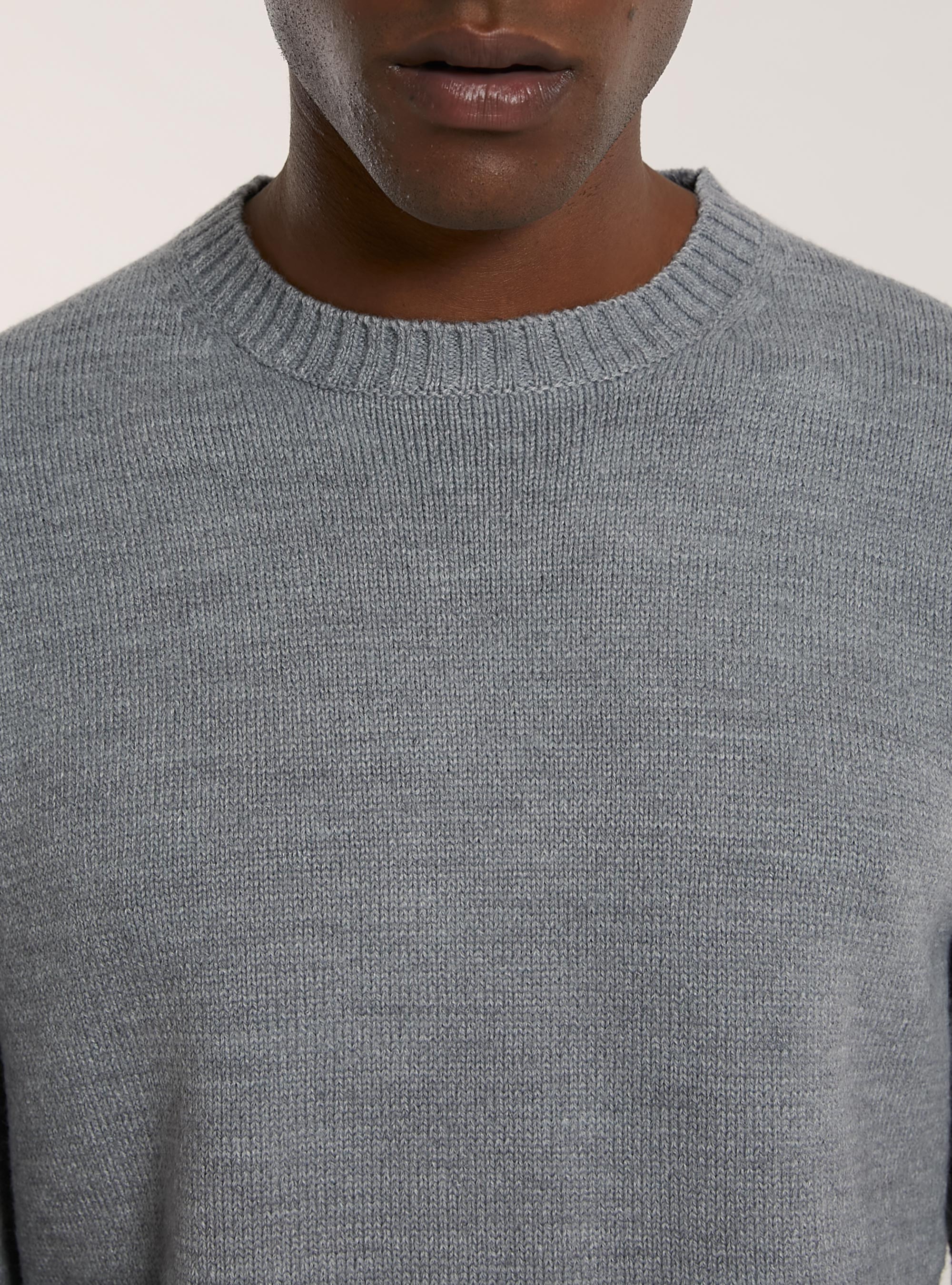 Maglione girocollo, MGY3 GREY MEL LIGHT