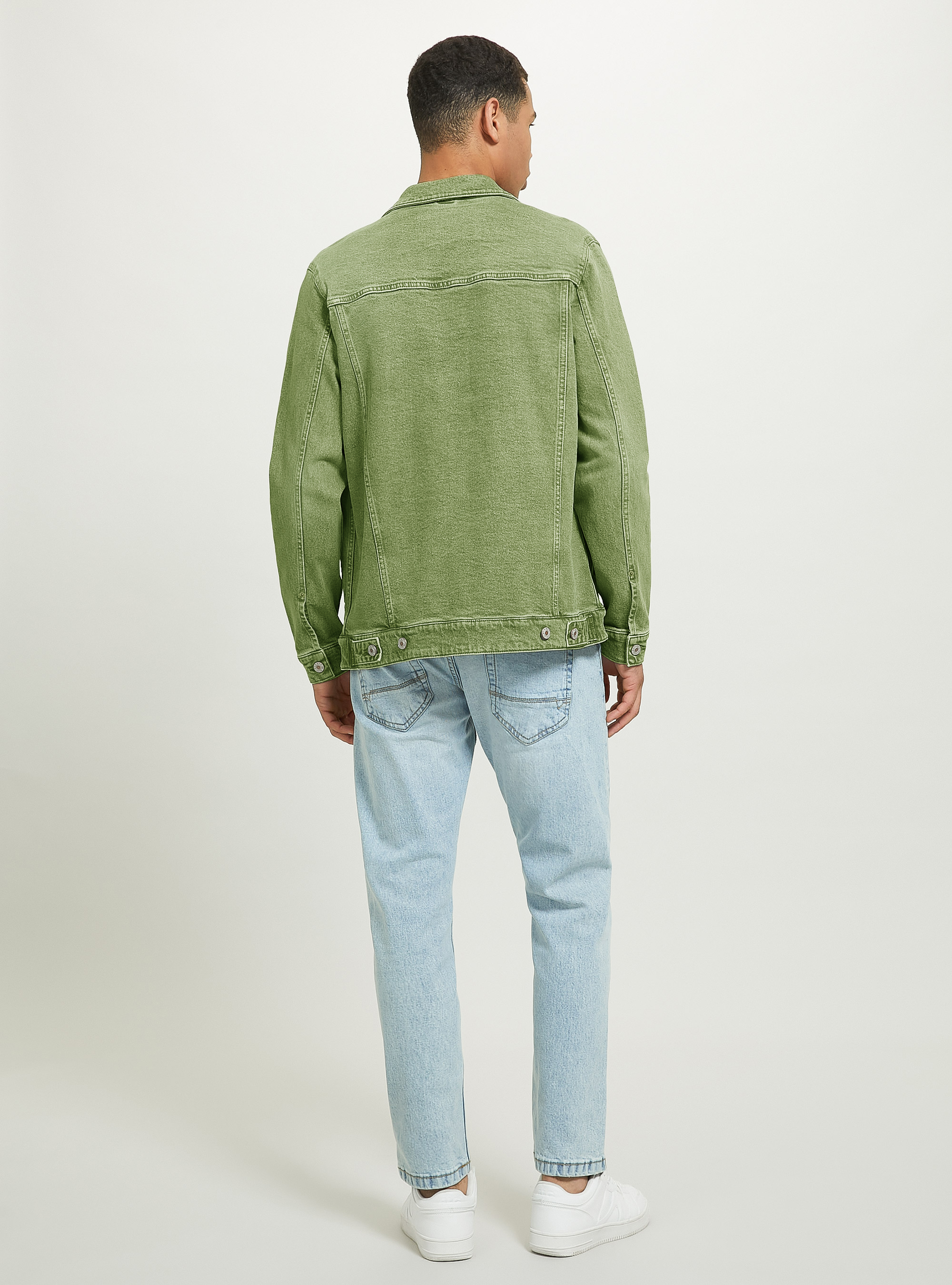 Giubbotto denim in twill stretch, KY2 KAKY MEDIUM