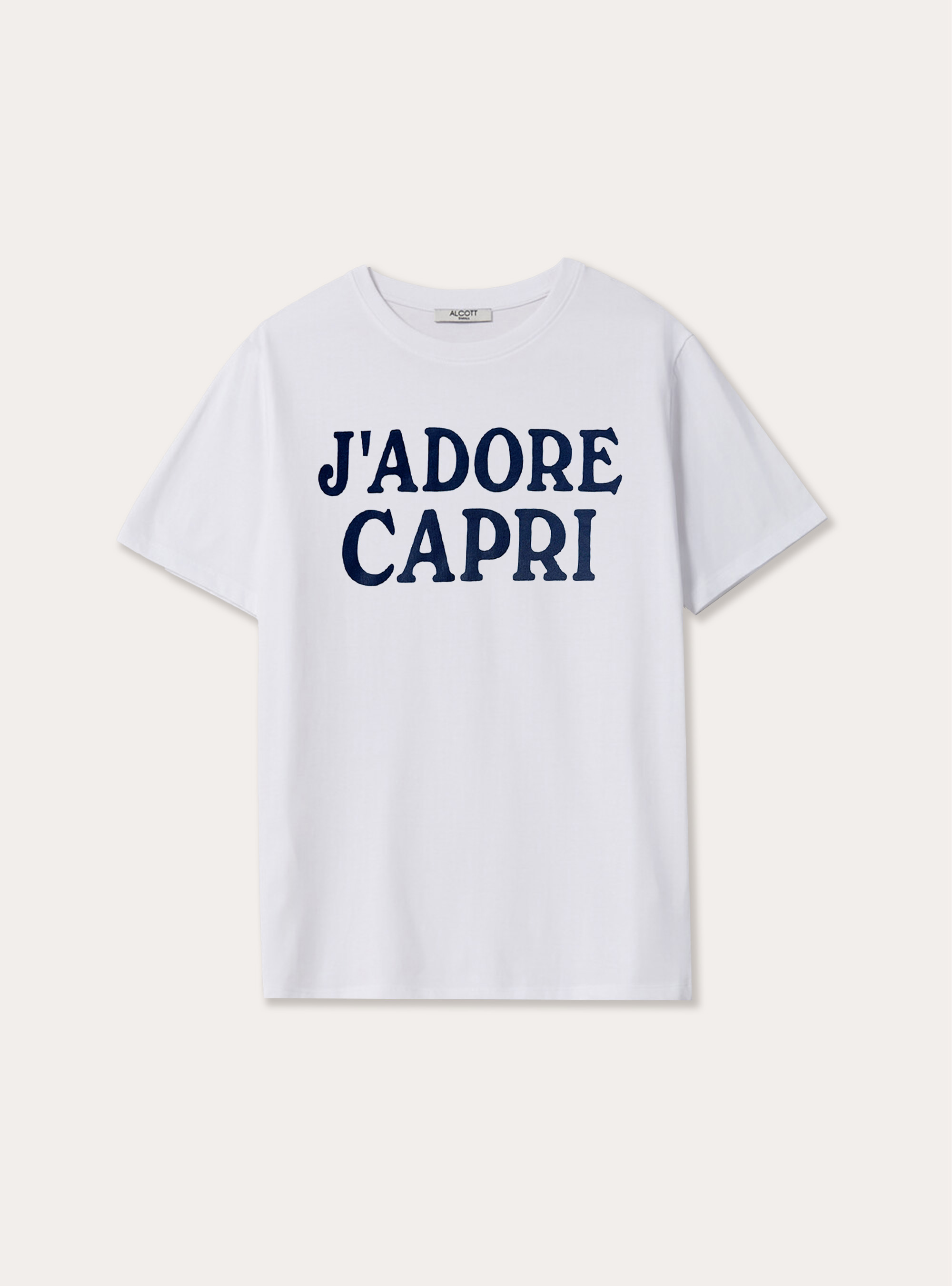 T-Shirt mit Souvenir Capri-Aufdruck, WH1 OFF WHITE