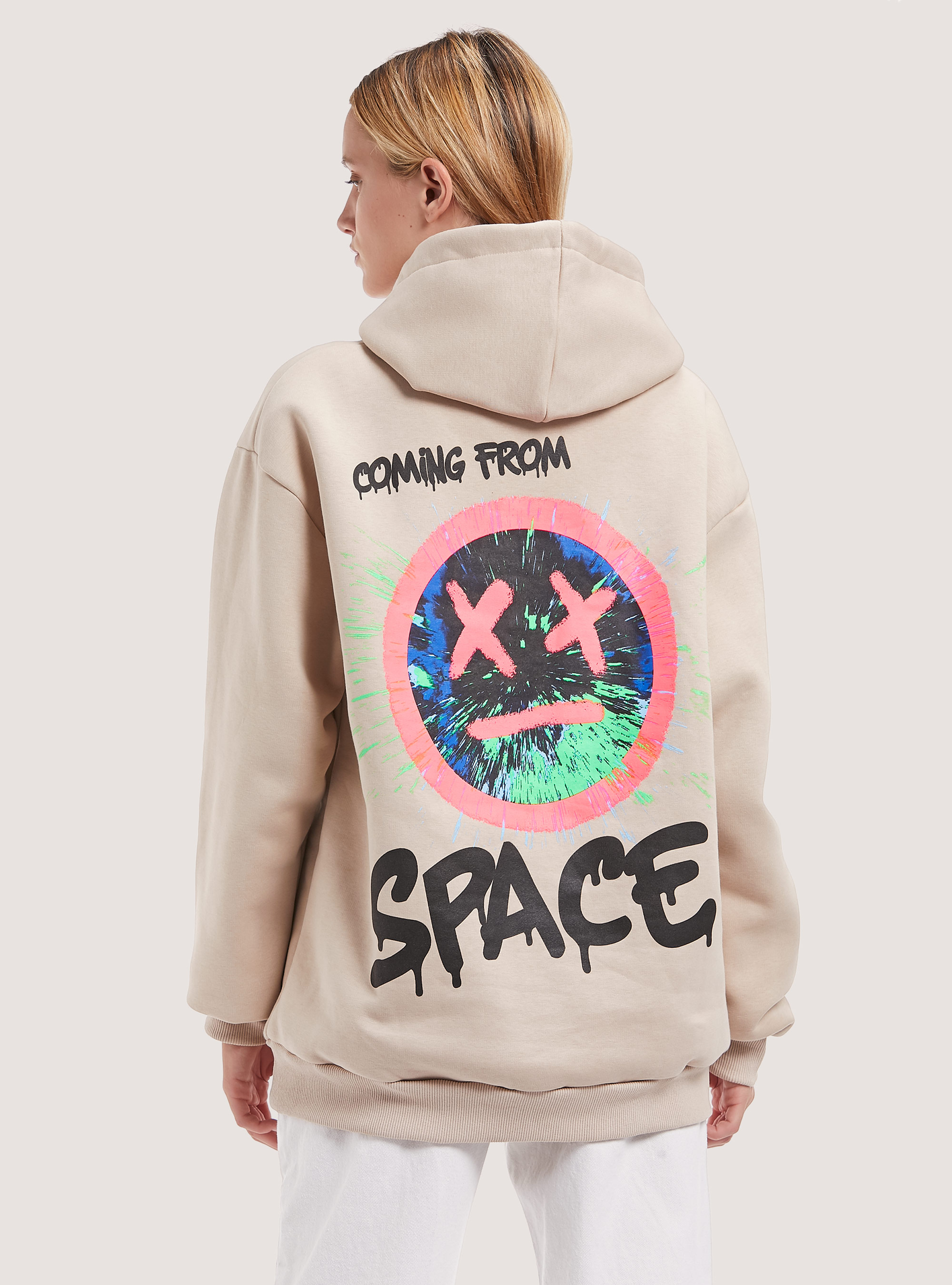 Sweatshirt with Smile Collection print, WH1 OFF WHITE