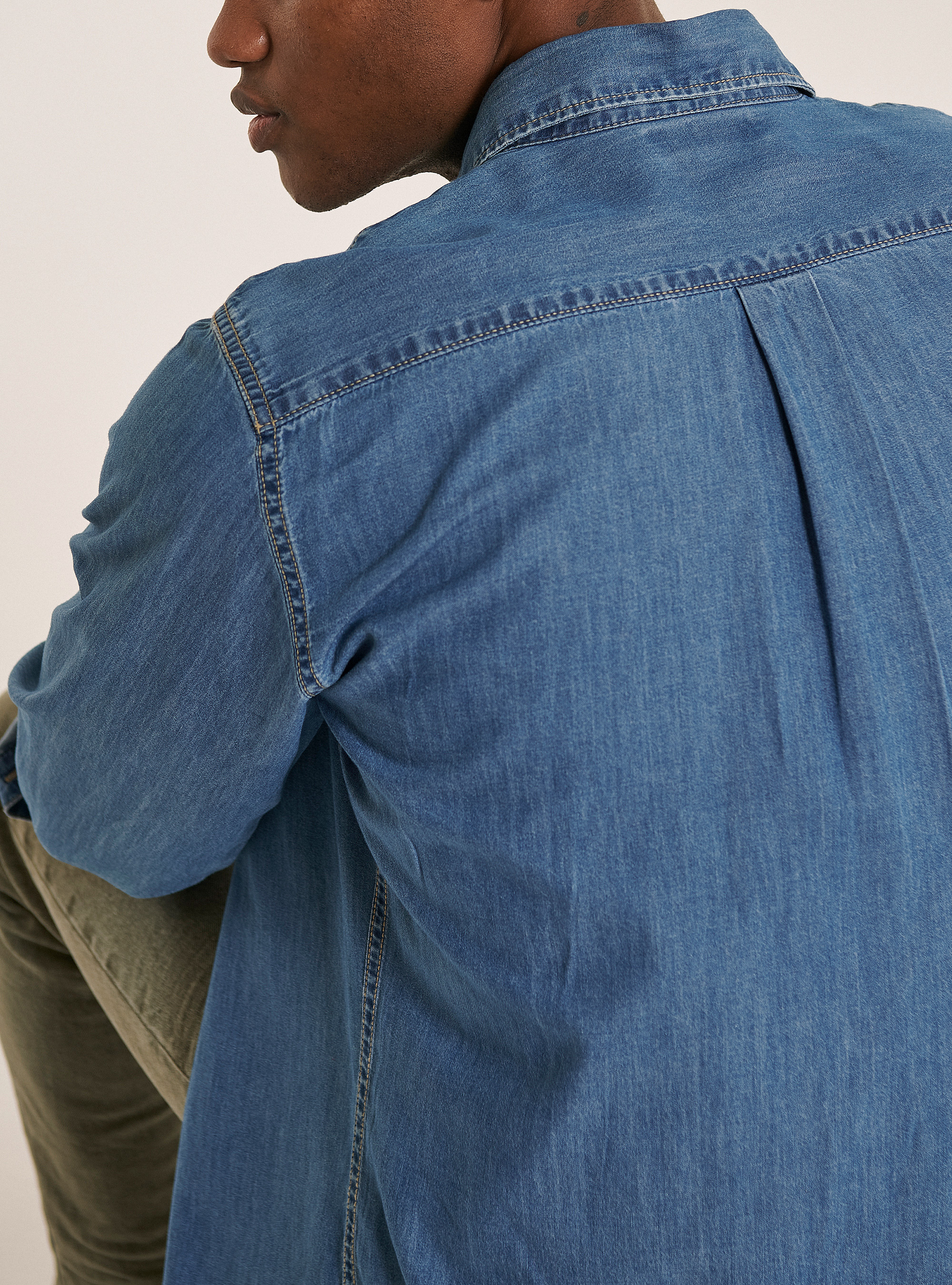 Camicia in denim, BLUE