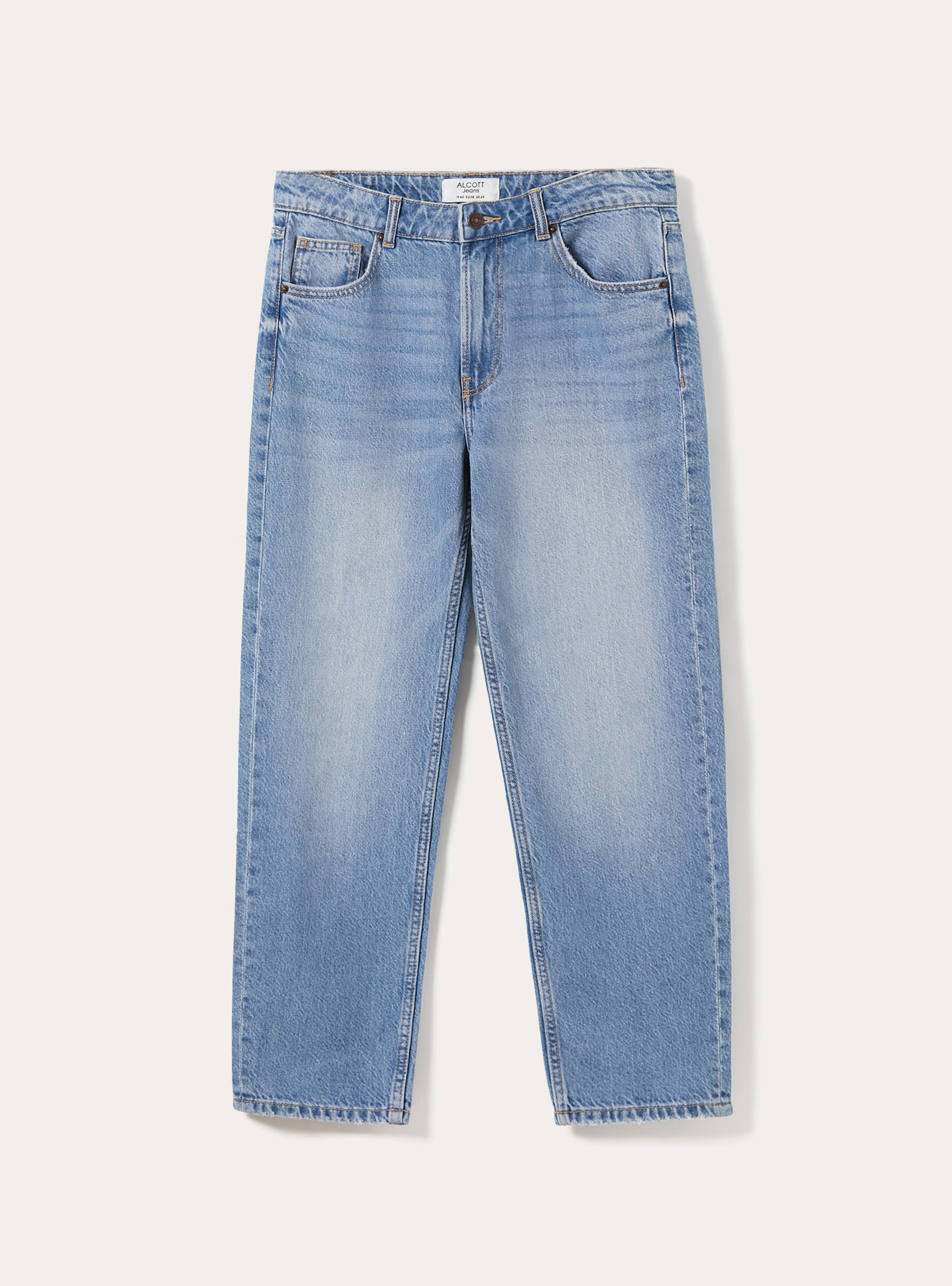 Mom fit jeans, D004 MEDIUM LIGHT BLUE