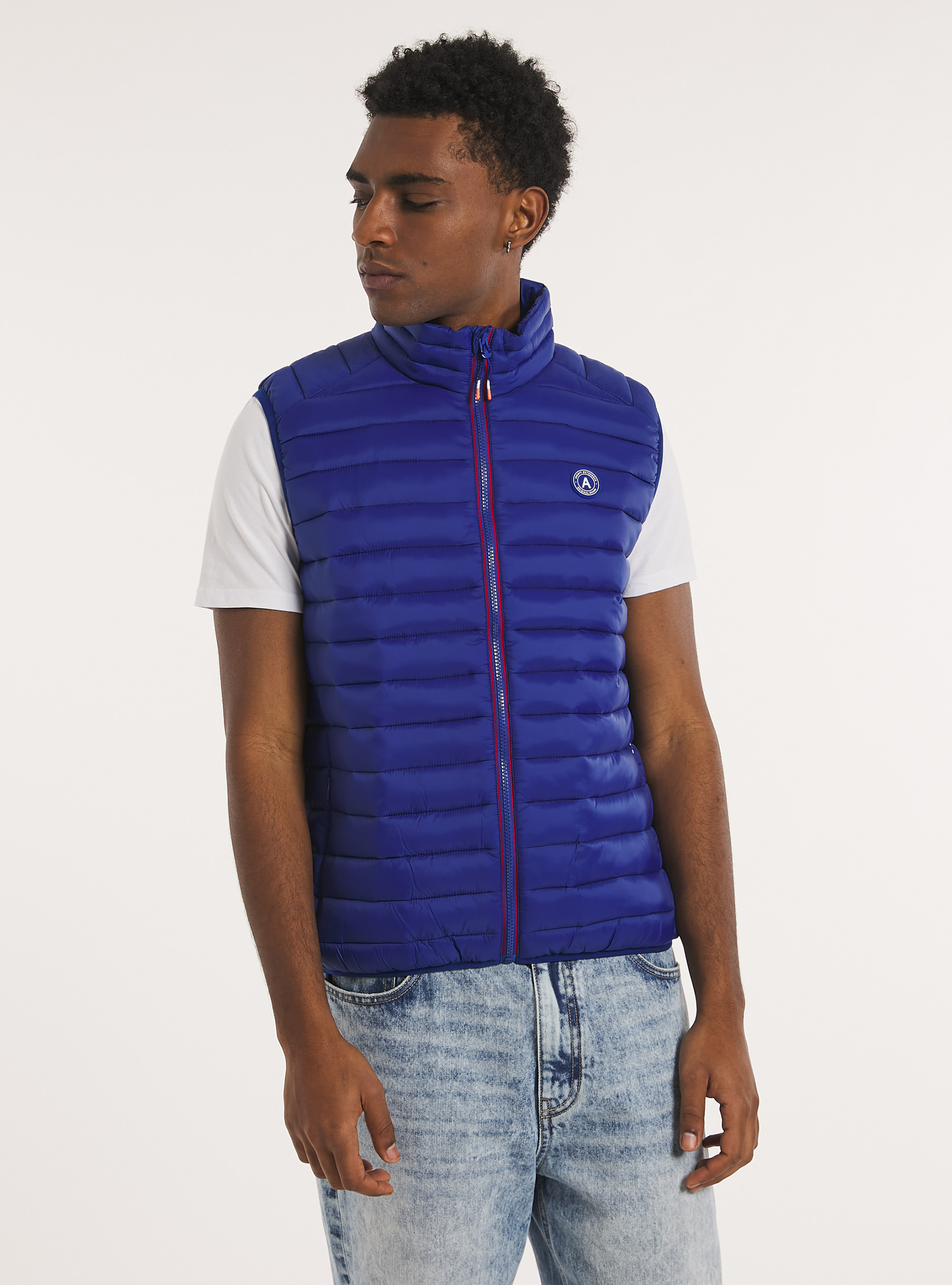 Manchon rembourré avec fermeture éclair contrastée, RY1 ROYALE DARK