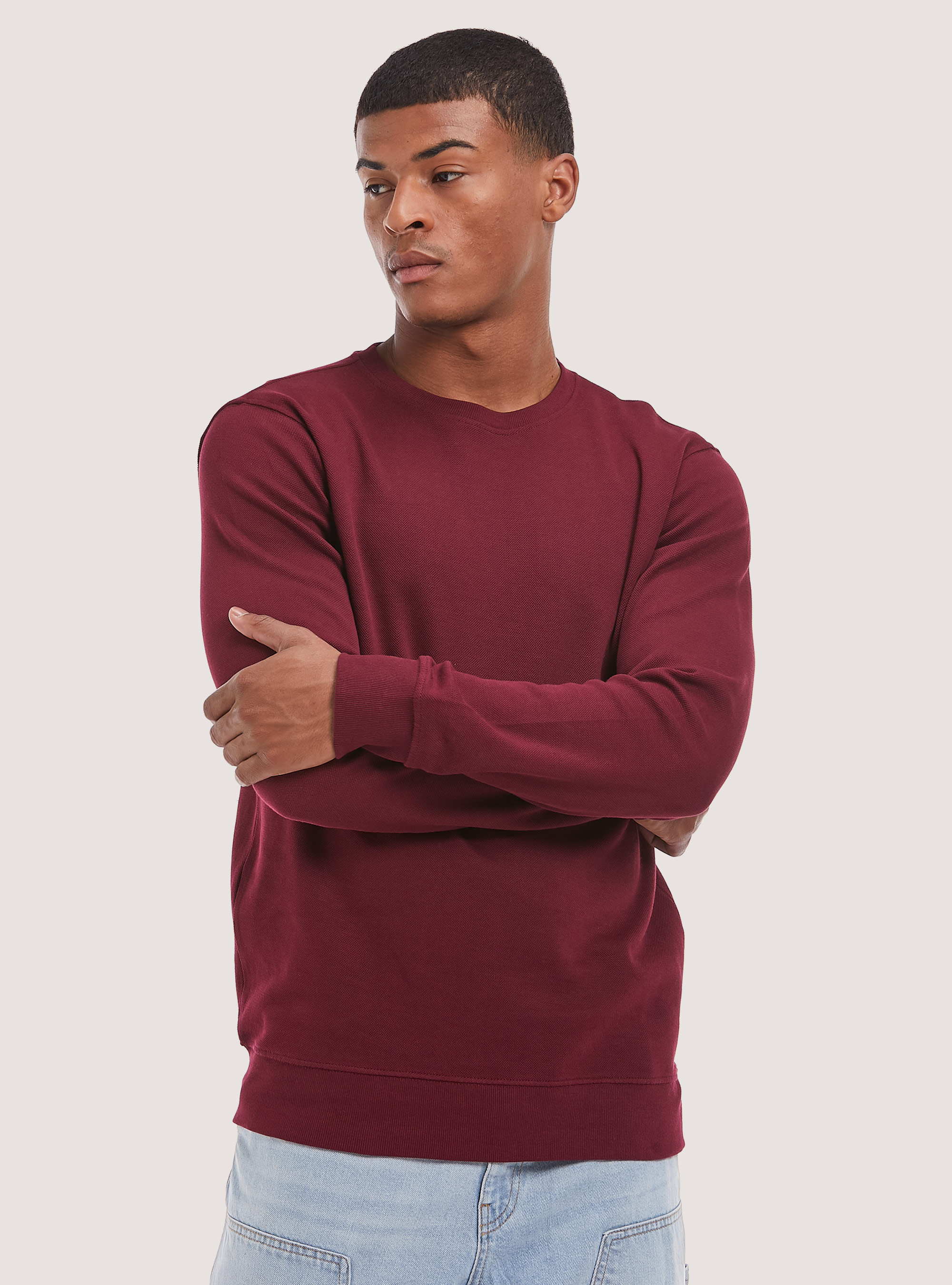 Cotton piqué sweatshirt