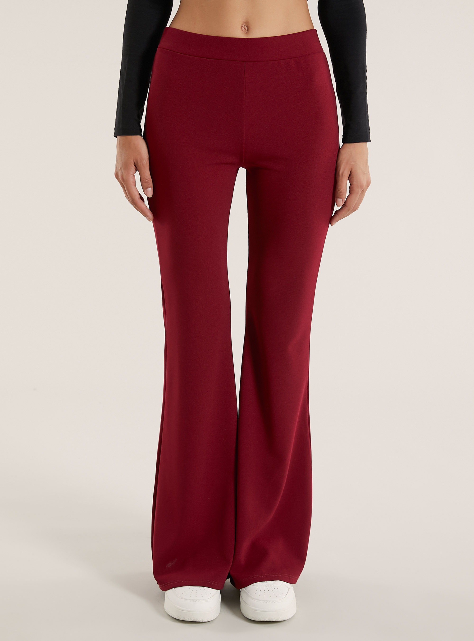 Pantaloni flare, BO1 BORDEAUX DARK