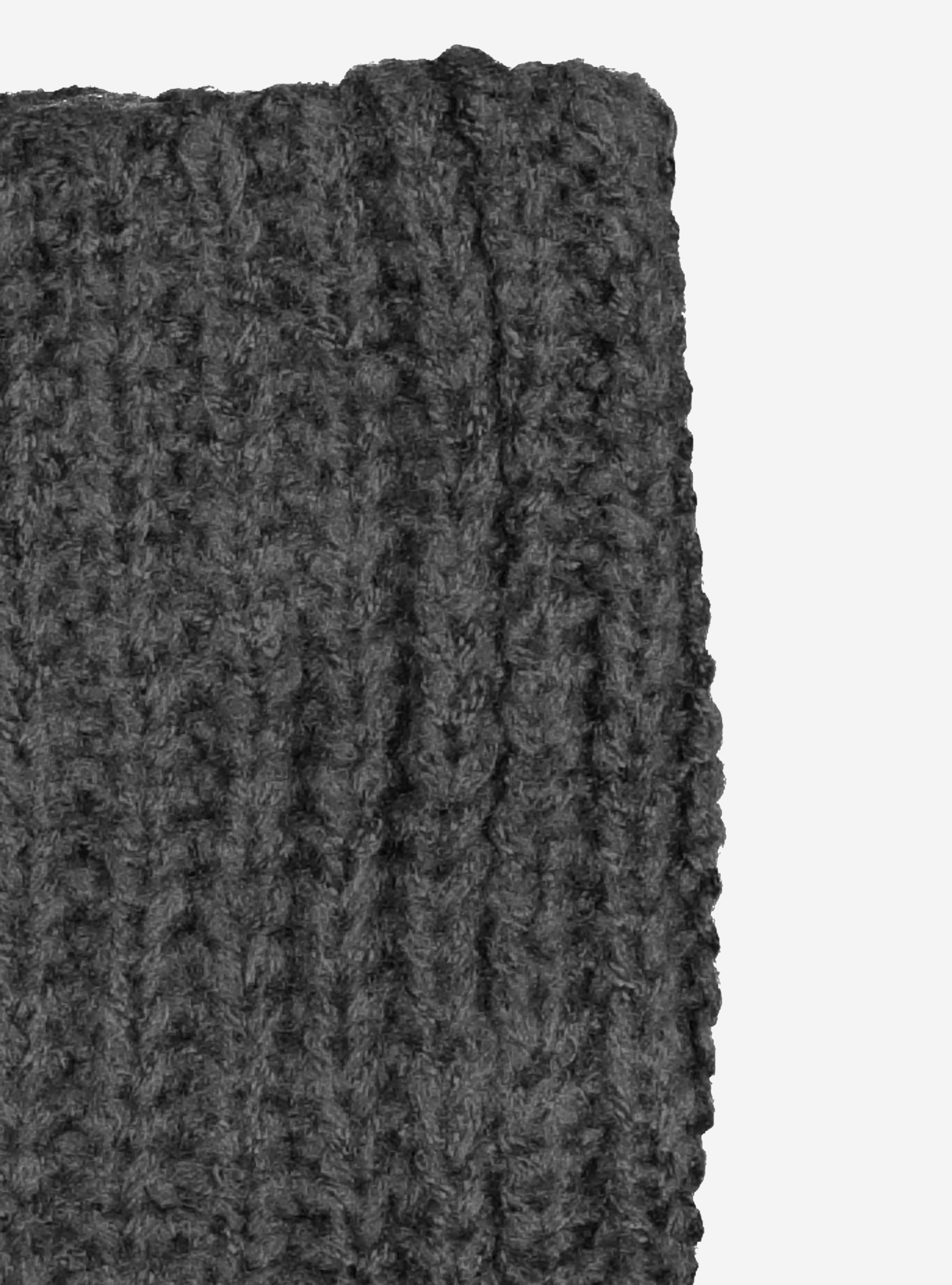 Collo basico in maglia, GREY MELANGE