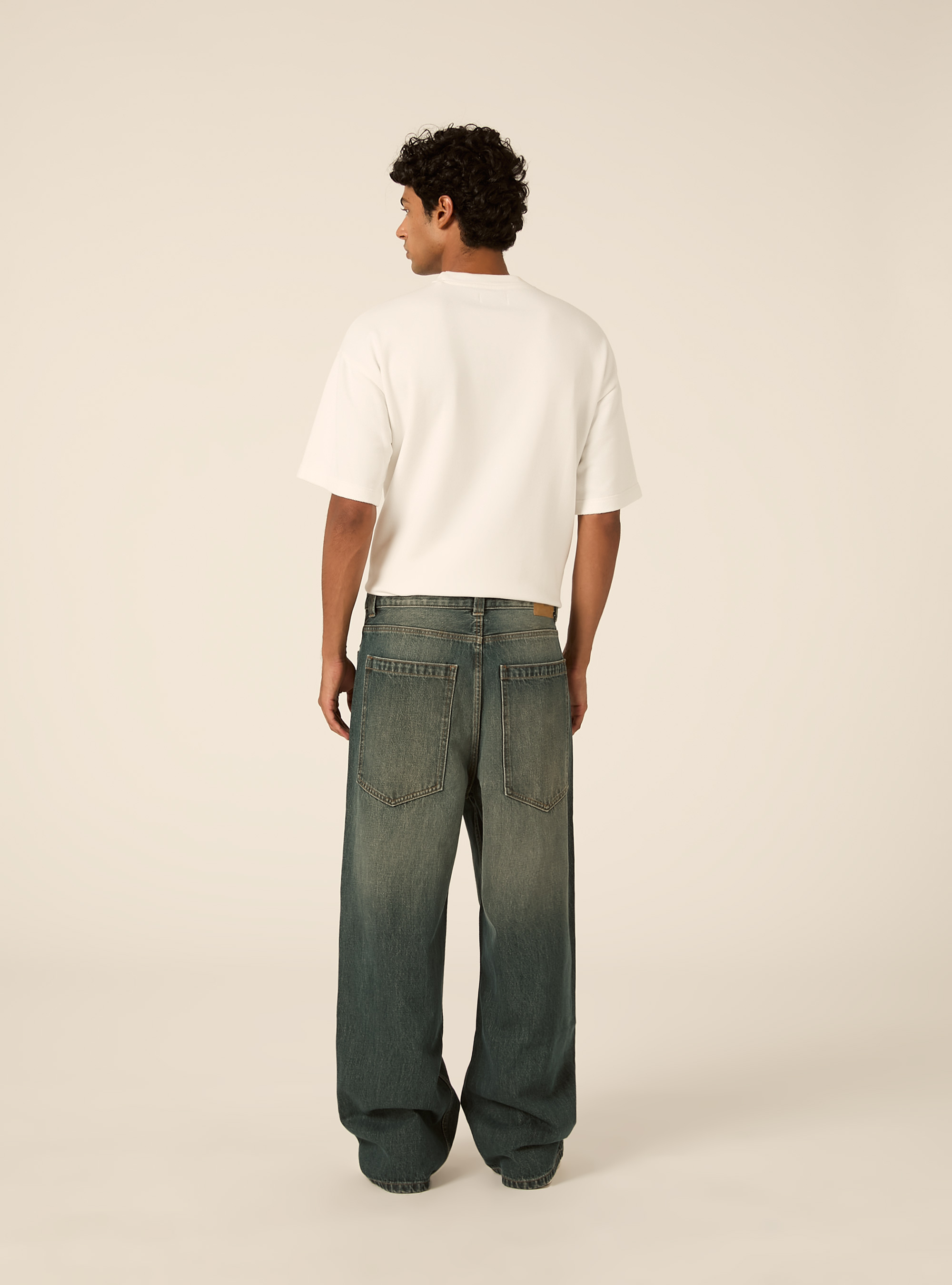 Jeans super baggy, D100 BLUE DARK OVERDYE