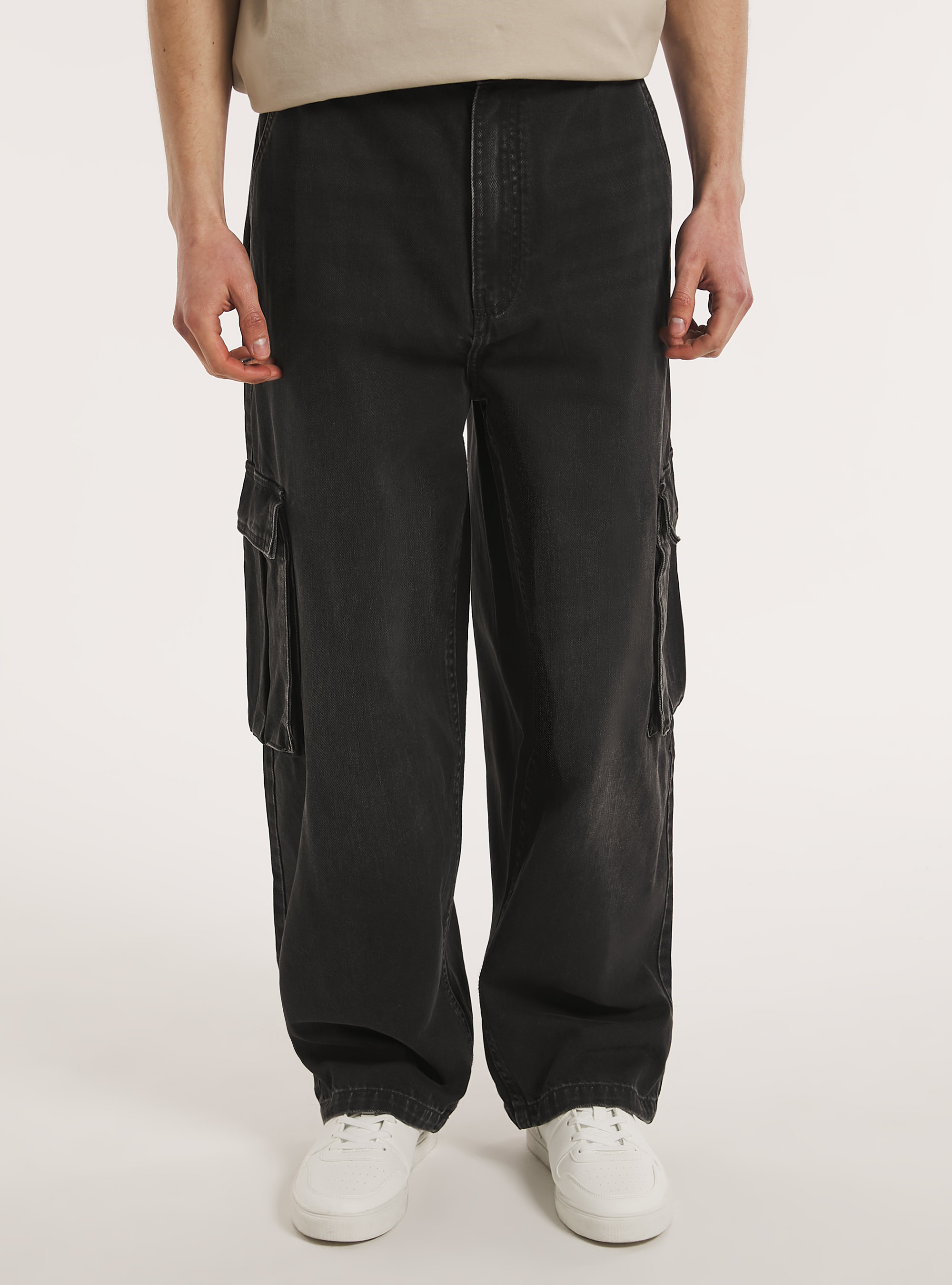 Cargo skater jeans relaxed fit, D000 BLACK