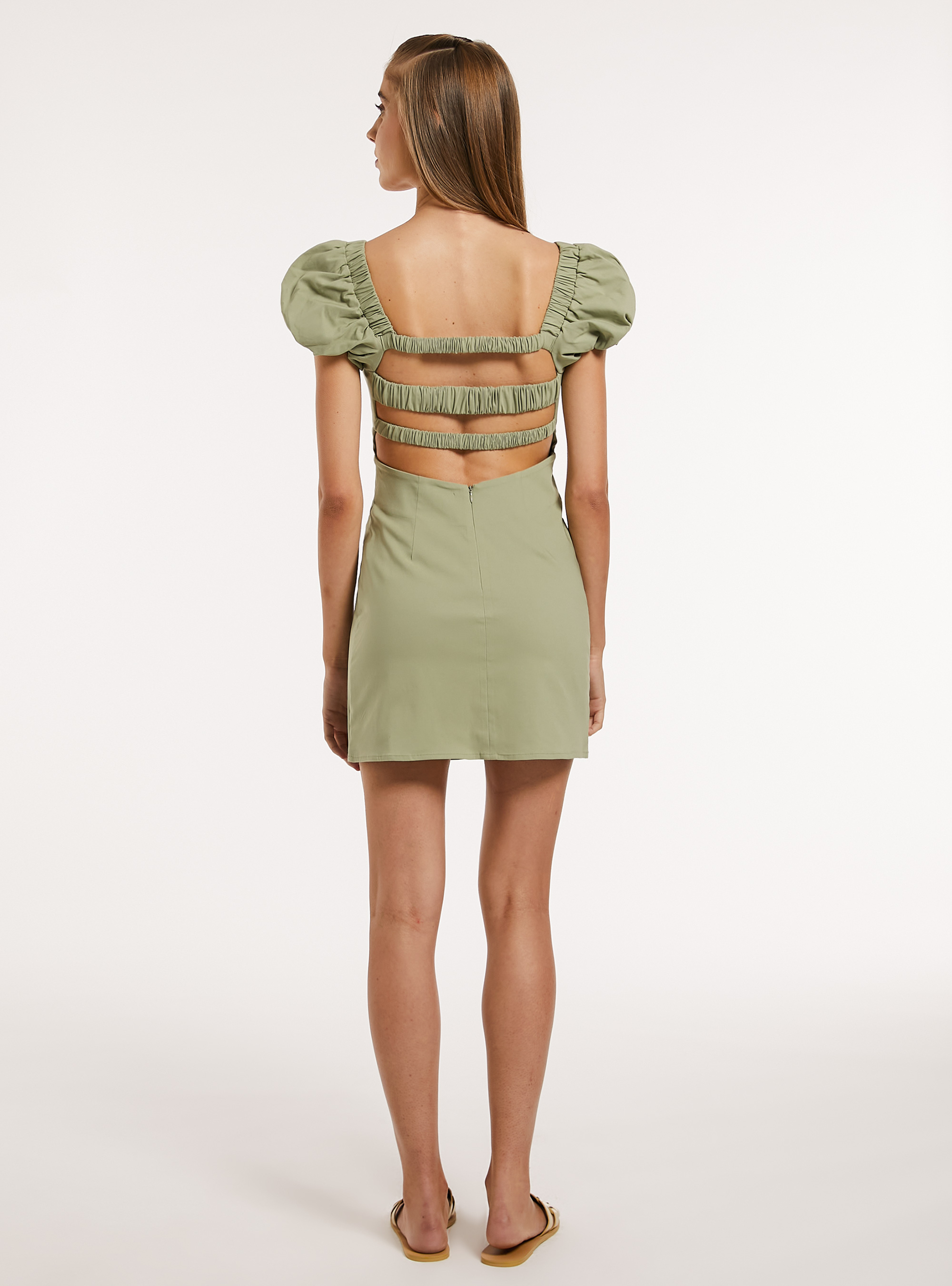 Vestito corto con elastici e schiena scoperta, KY3 KAKY LIGHT