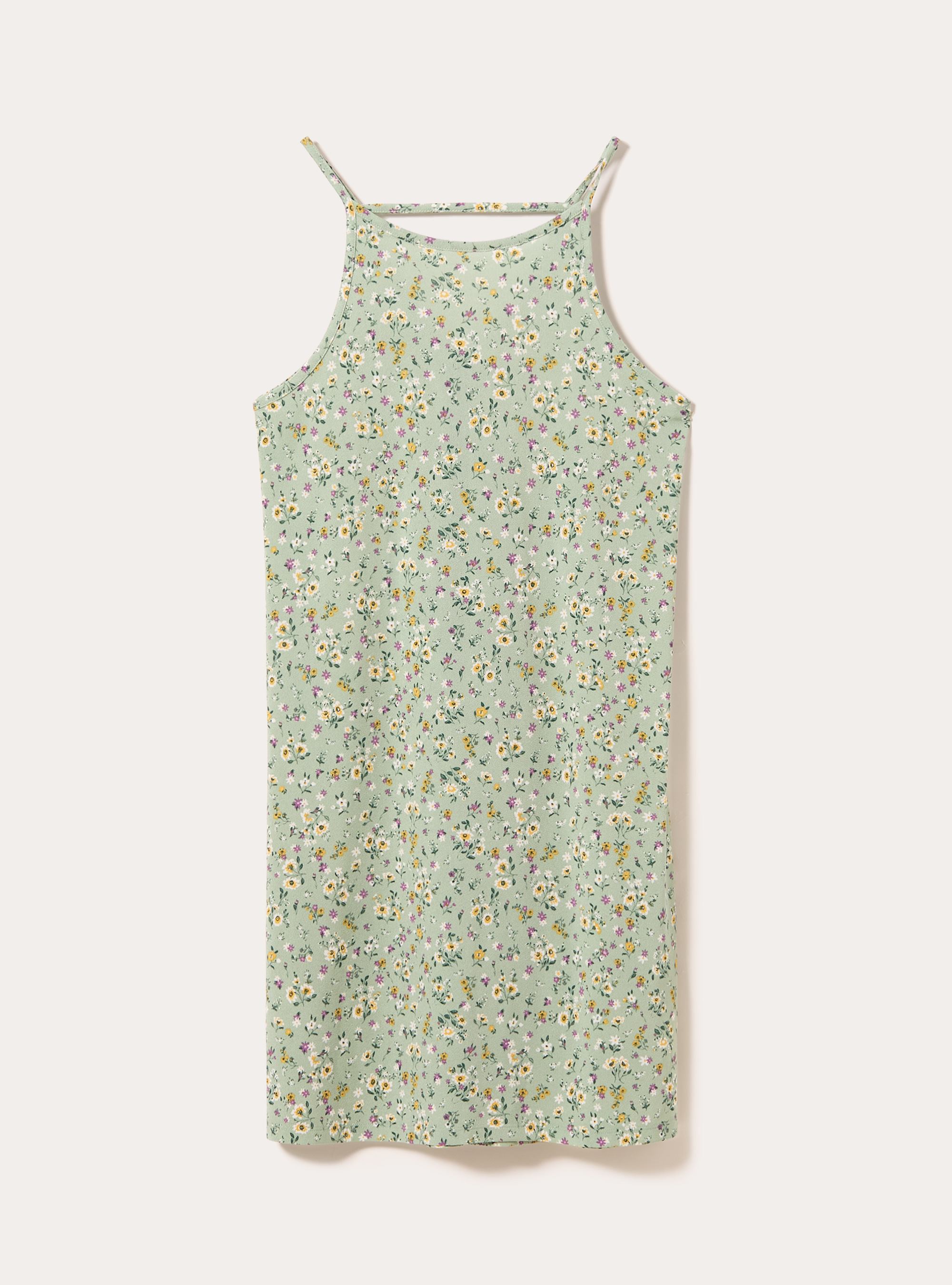 Robe &agrave; fleurs avec fines bretelles, SG3 SAGE LIGHT