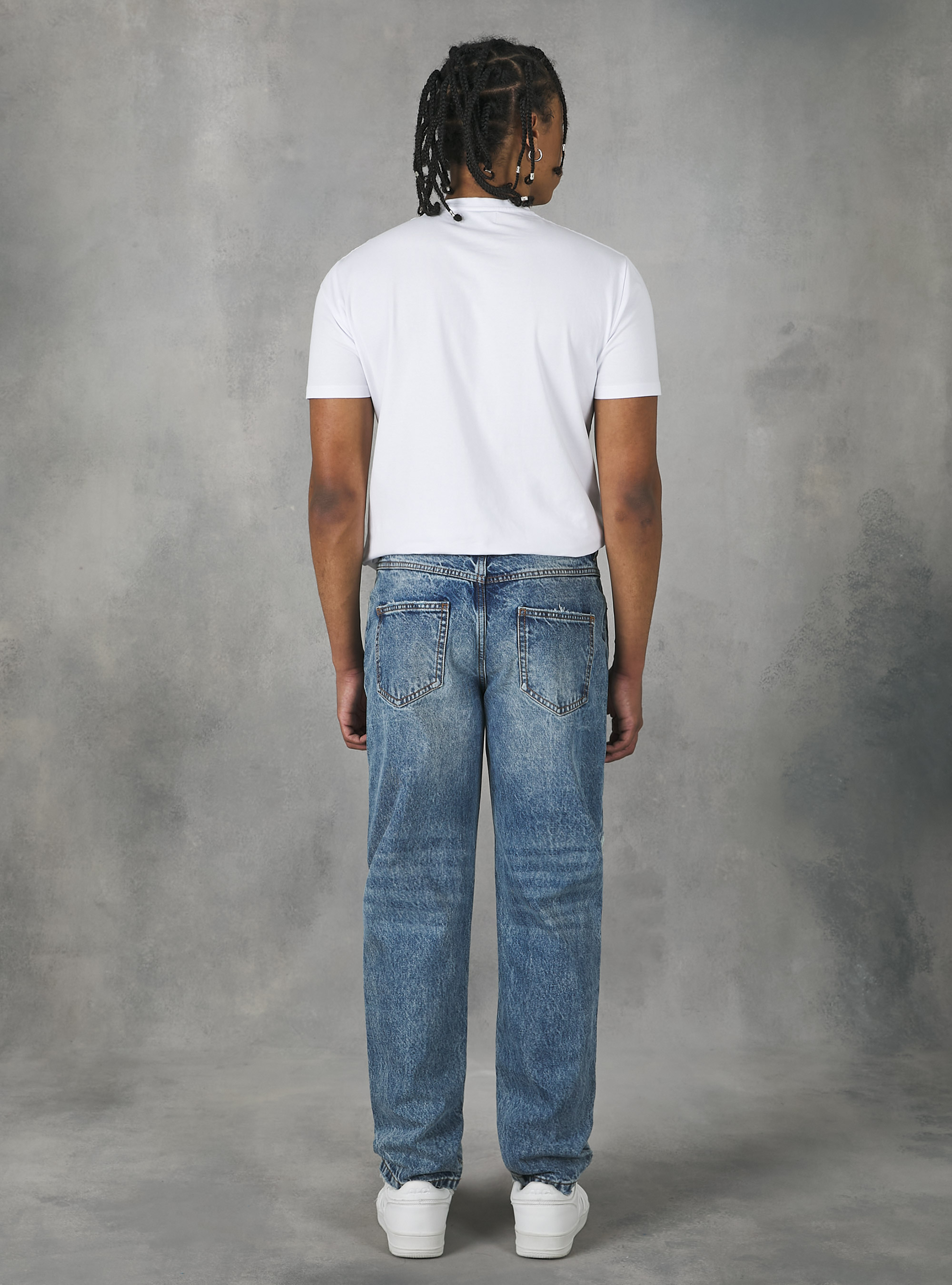 90s slim fit jeans, D003 MEDIUM BLUE