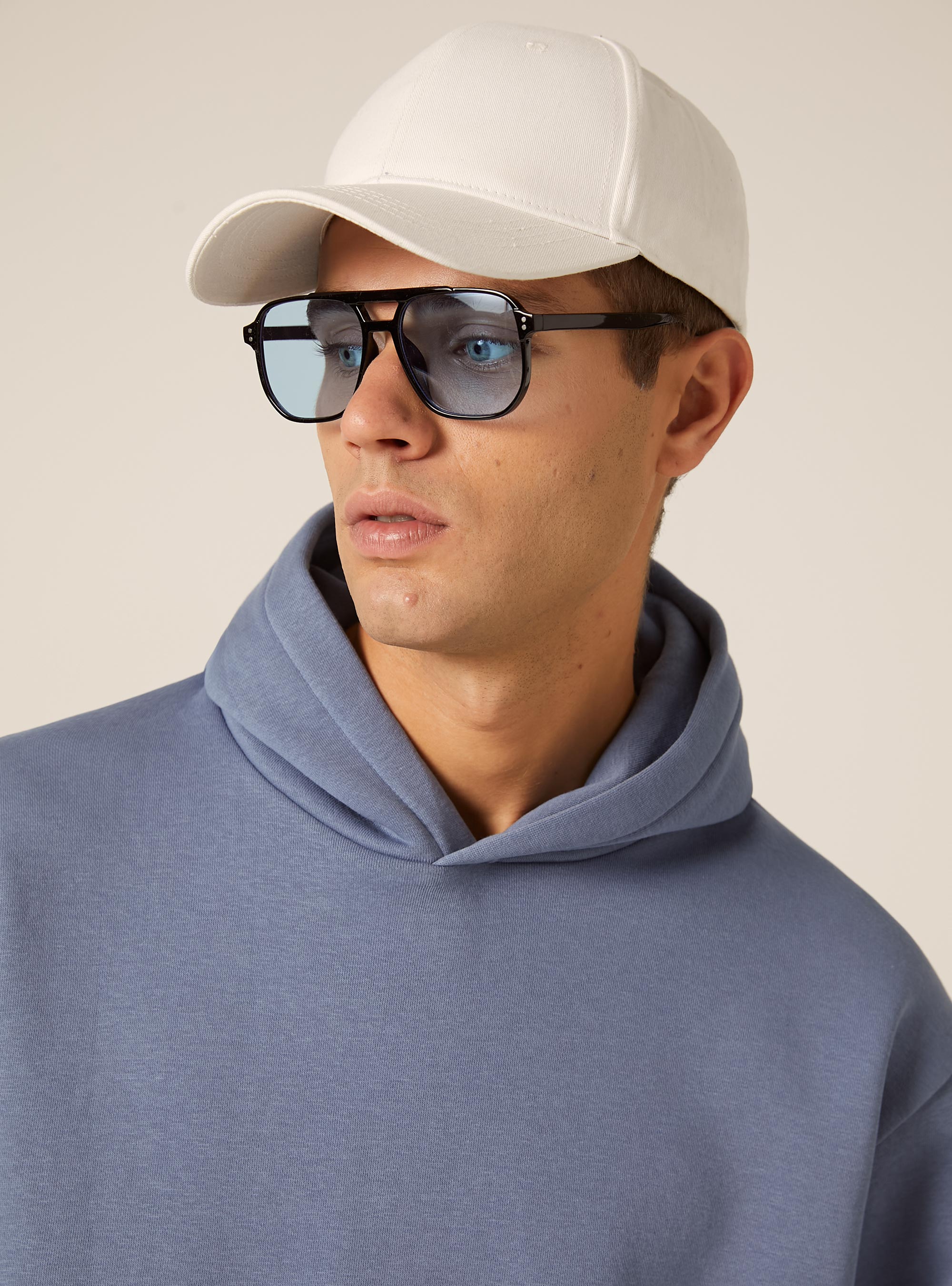 Boxy fit hoodie, IN2 INDIGO MEDIUM