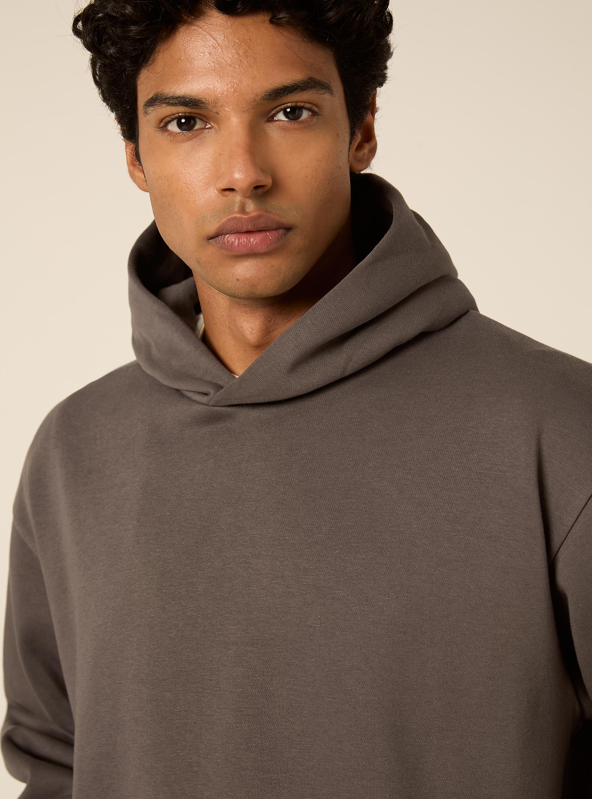 Felpa con cappuccio boxy fit, GY1 GREY DARK
