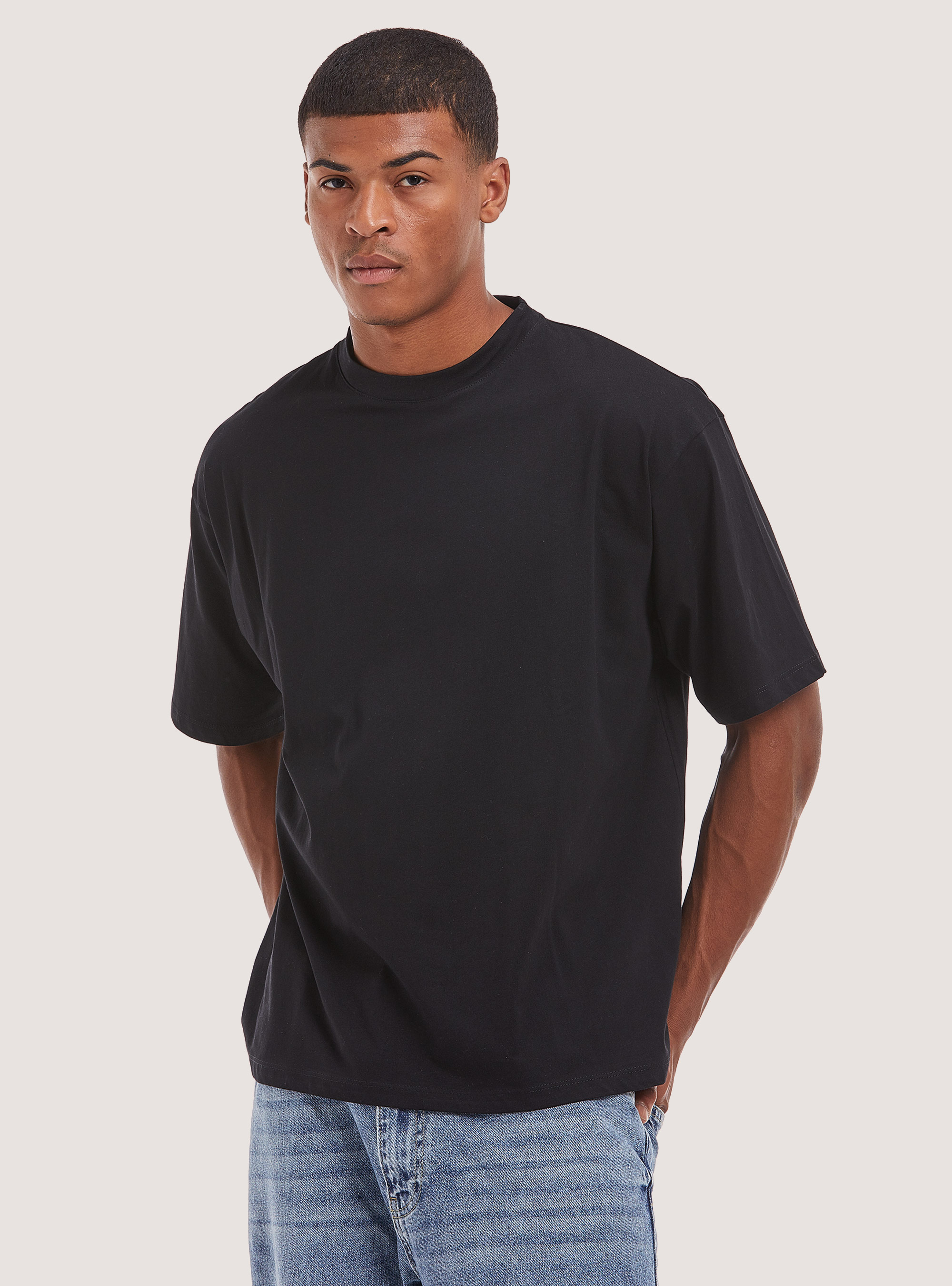 Maglietta in cotone oversize, BK1 BLACK