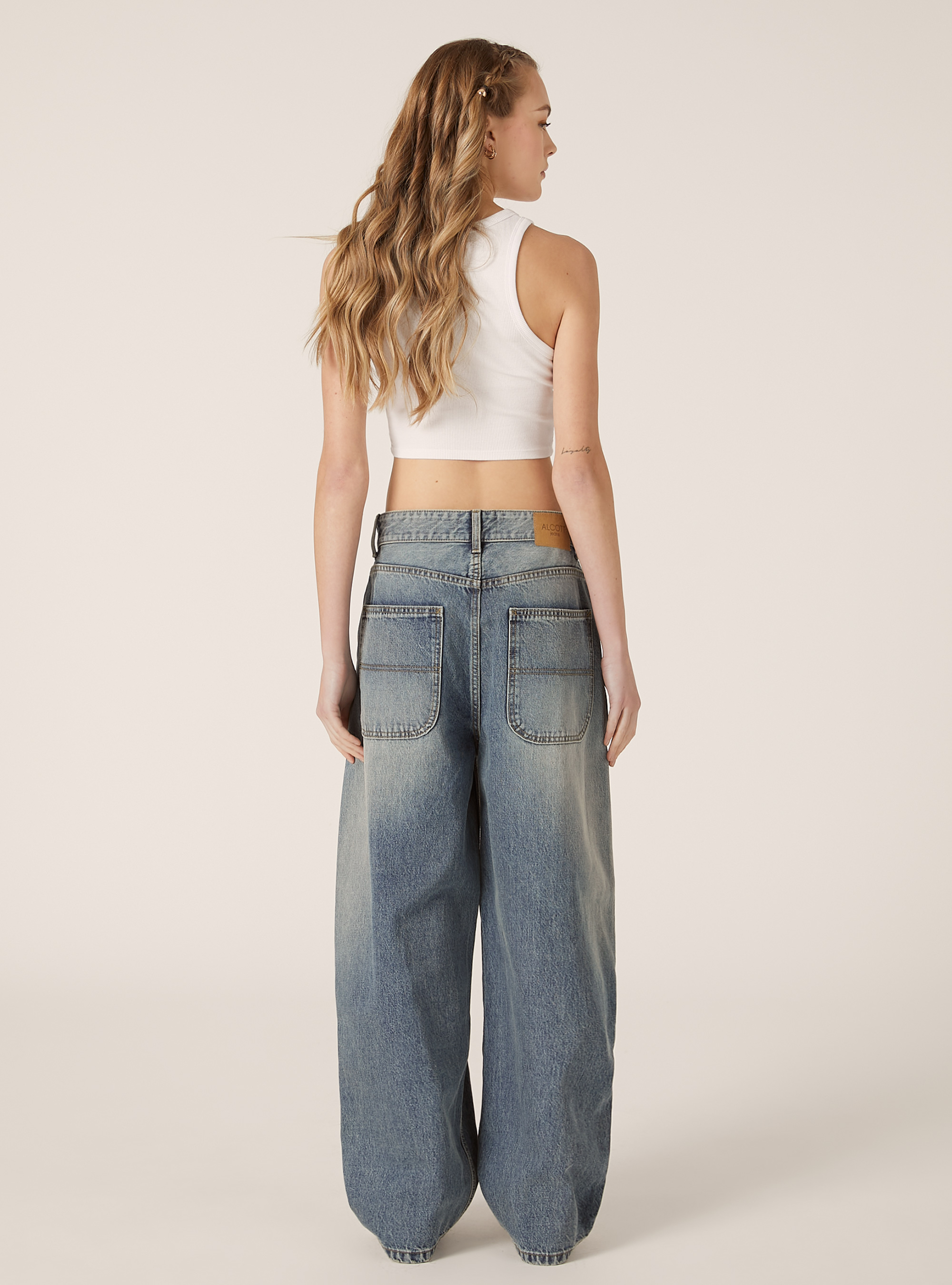 Skater Fit Jeans, D006 AZURE