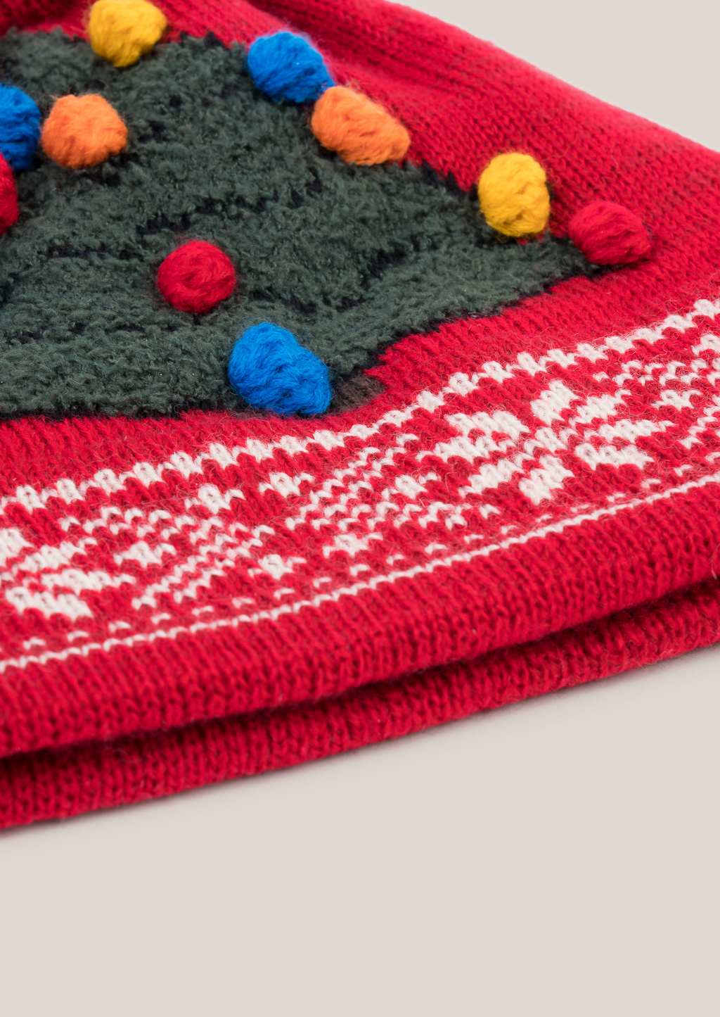 Cappello albero pon pon, C350 RED