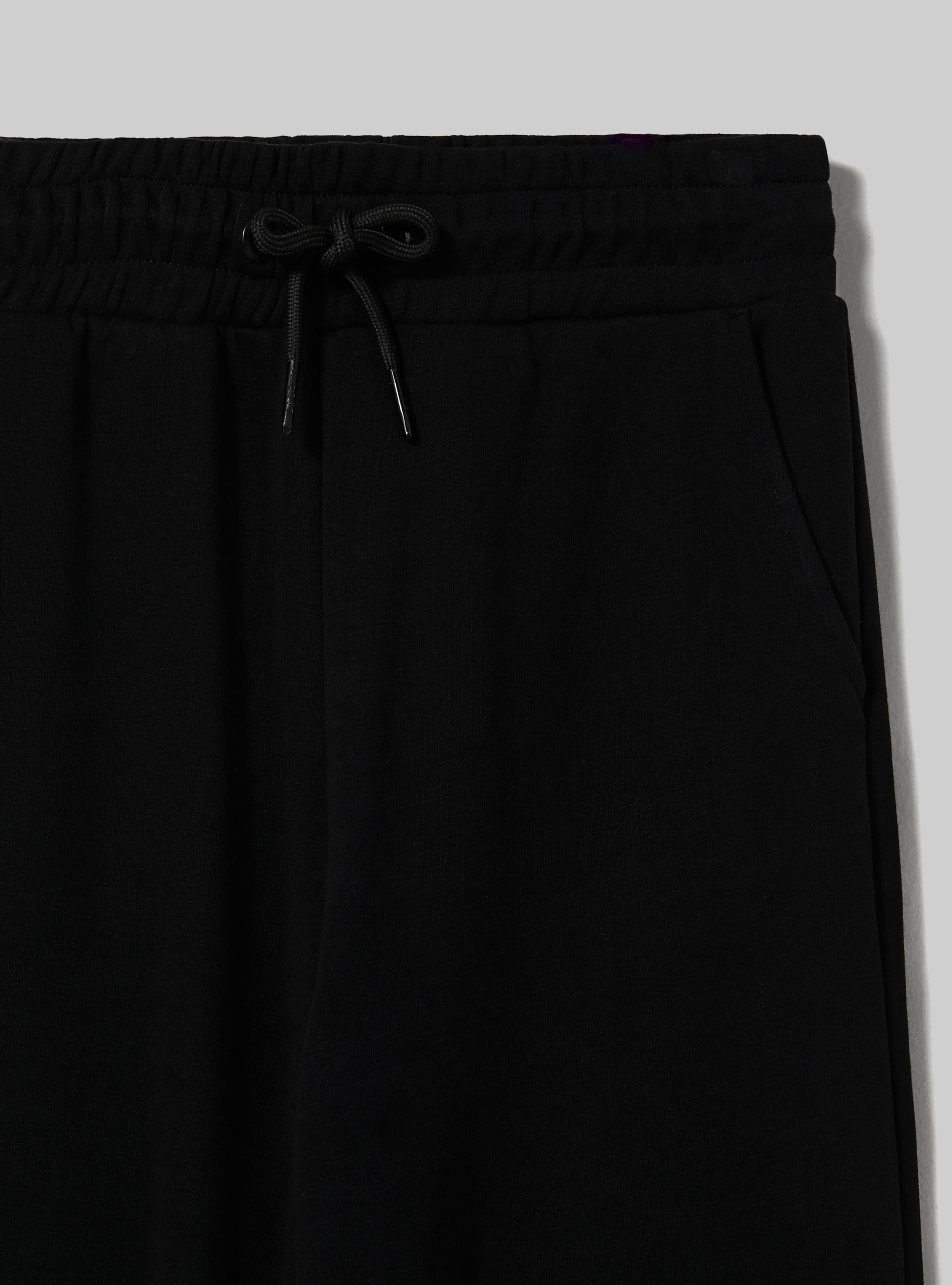 Plush jogger trousers, BK1 BLACK