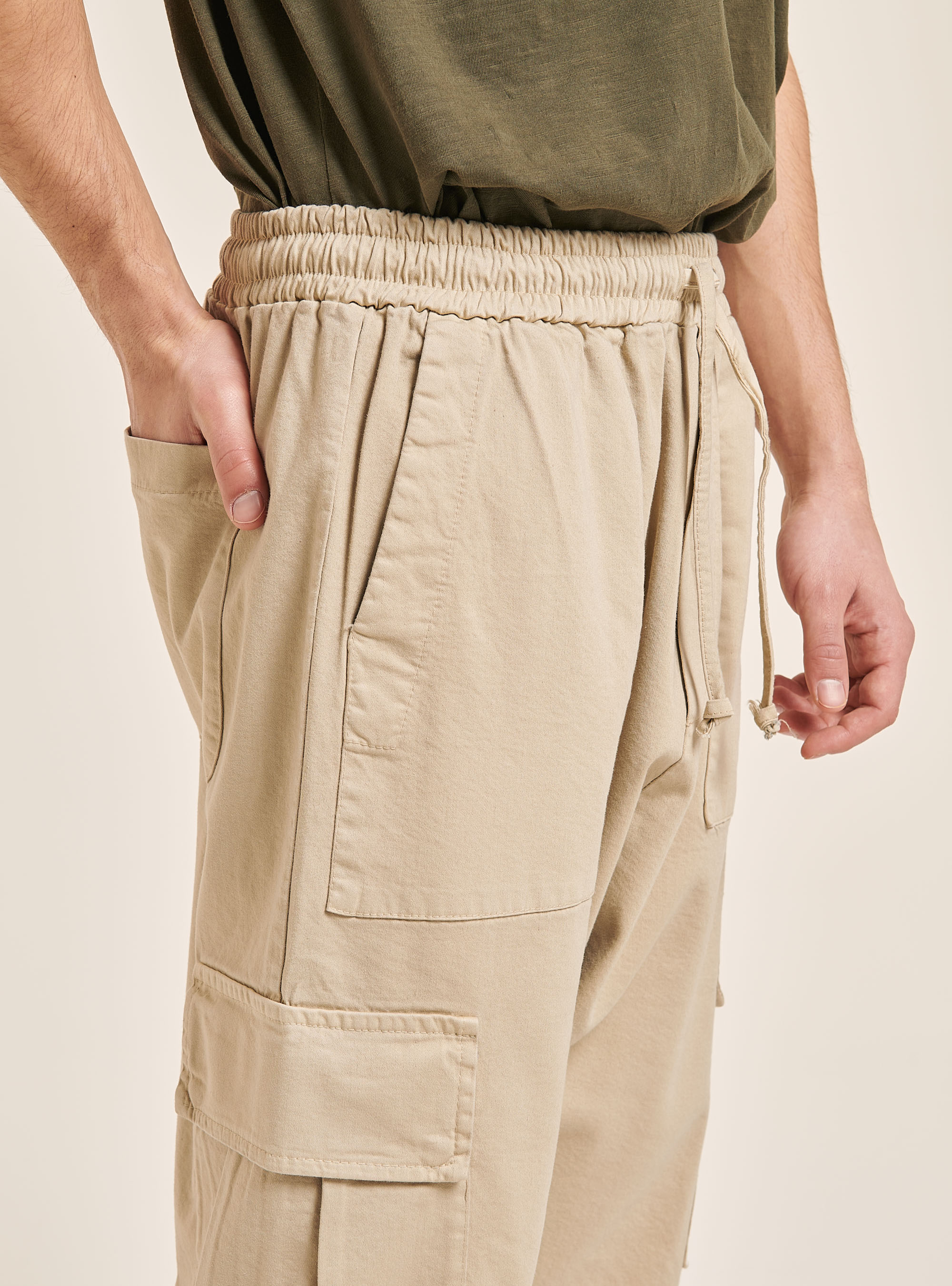 Pantalon de jogging avec poches laterales, C1150 SAND