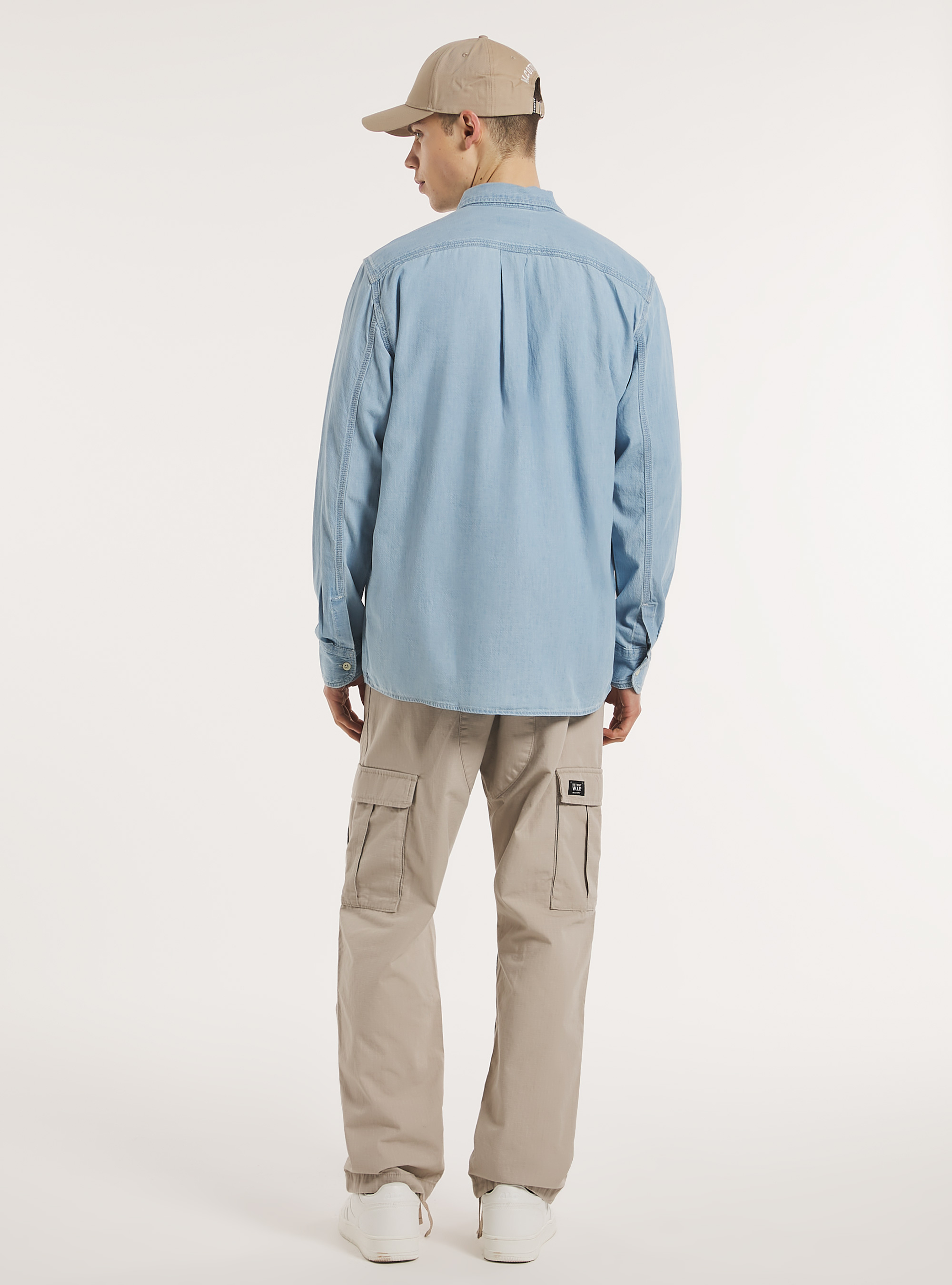 Lightweight denim shirt, D006 AZURE