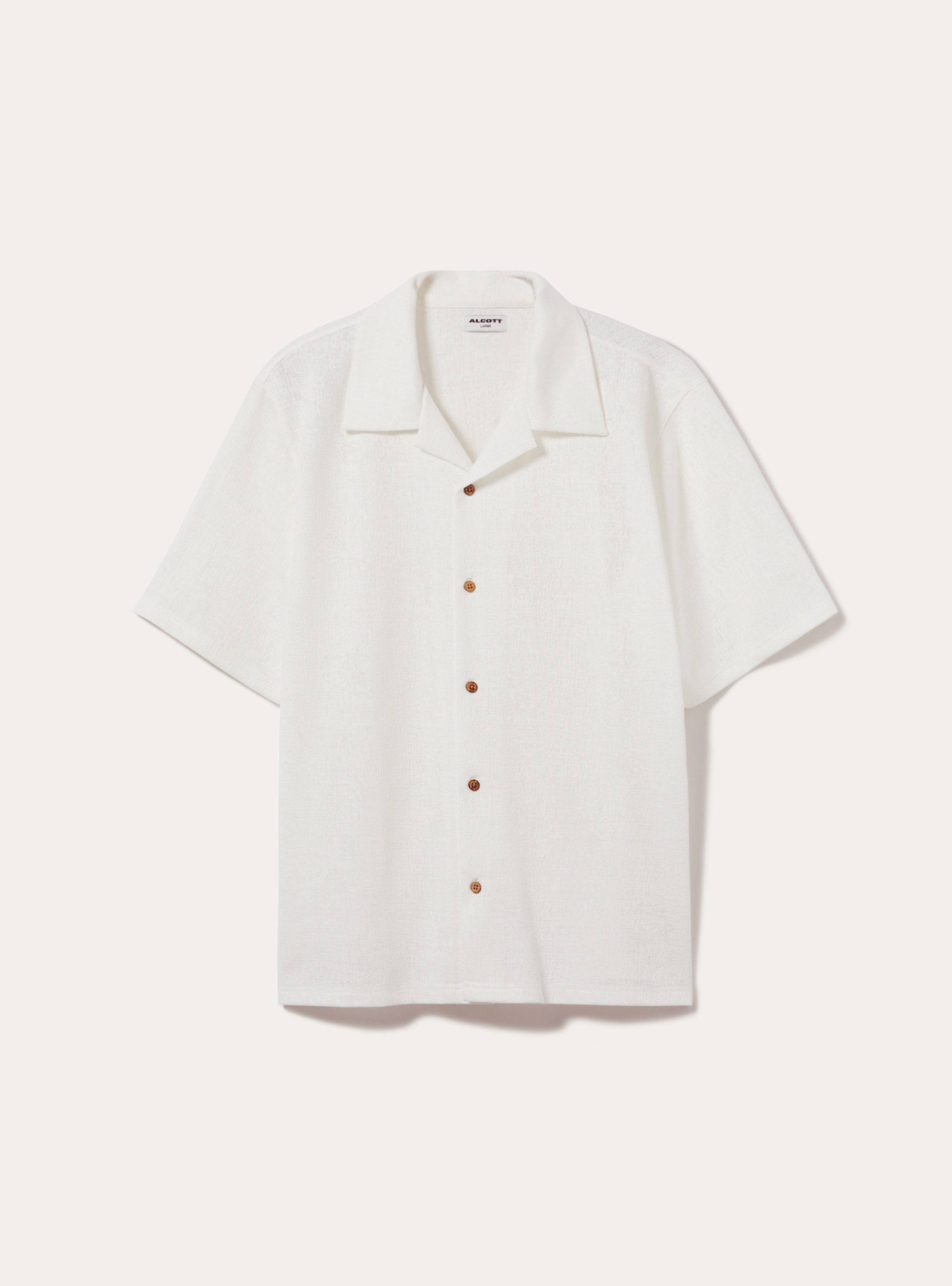 Camicia bowling testurizzata, WH2 WHITE