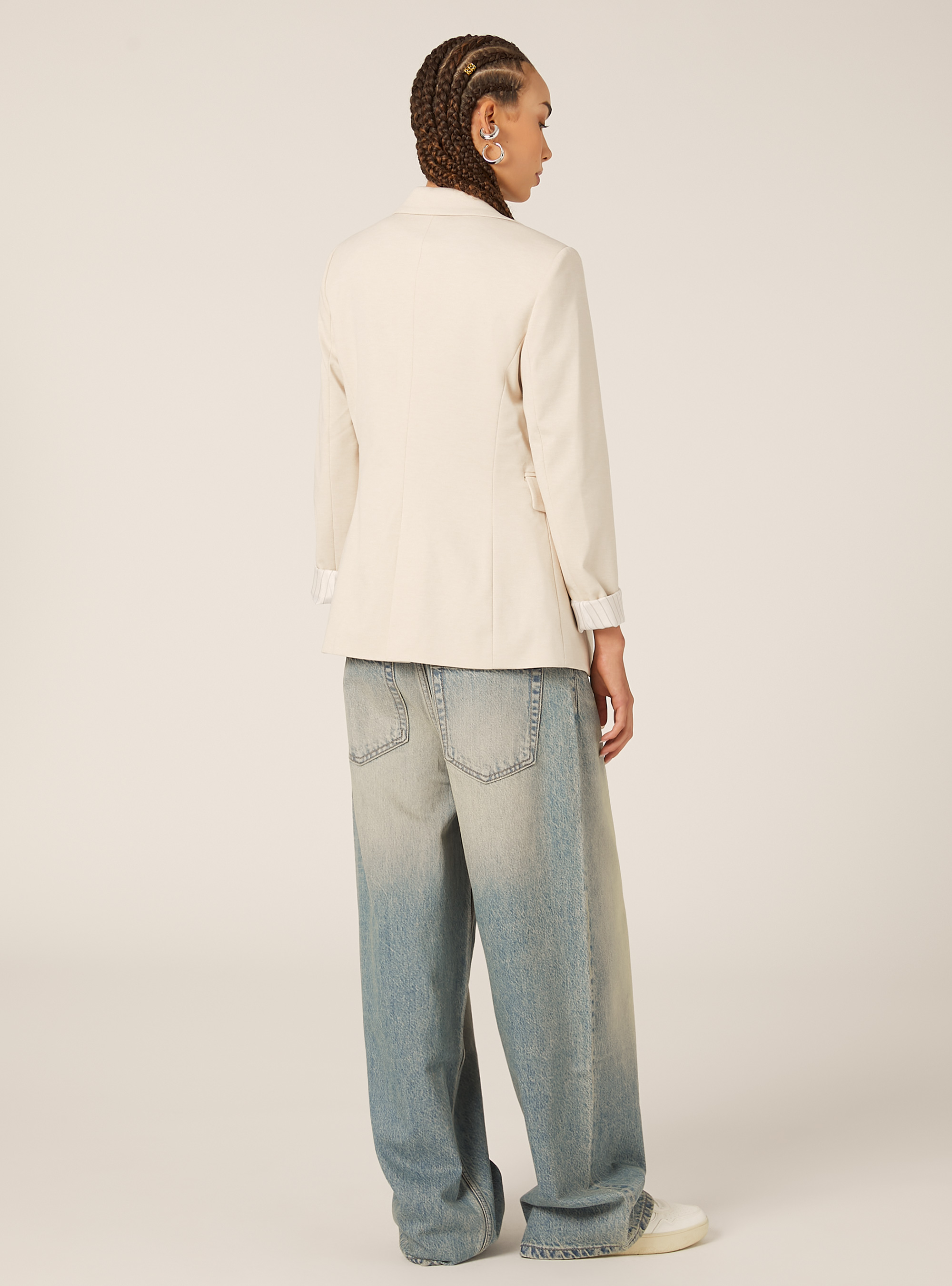 Jersey blazer, CR2 CREAM MEDIUM