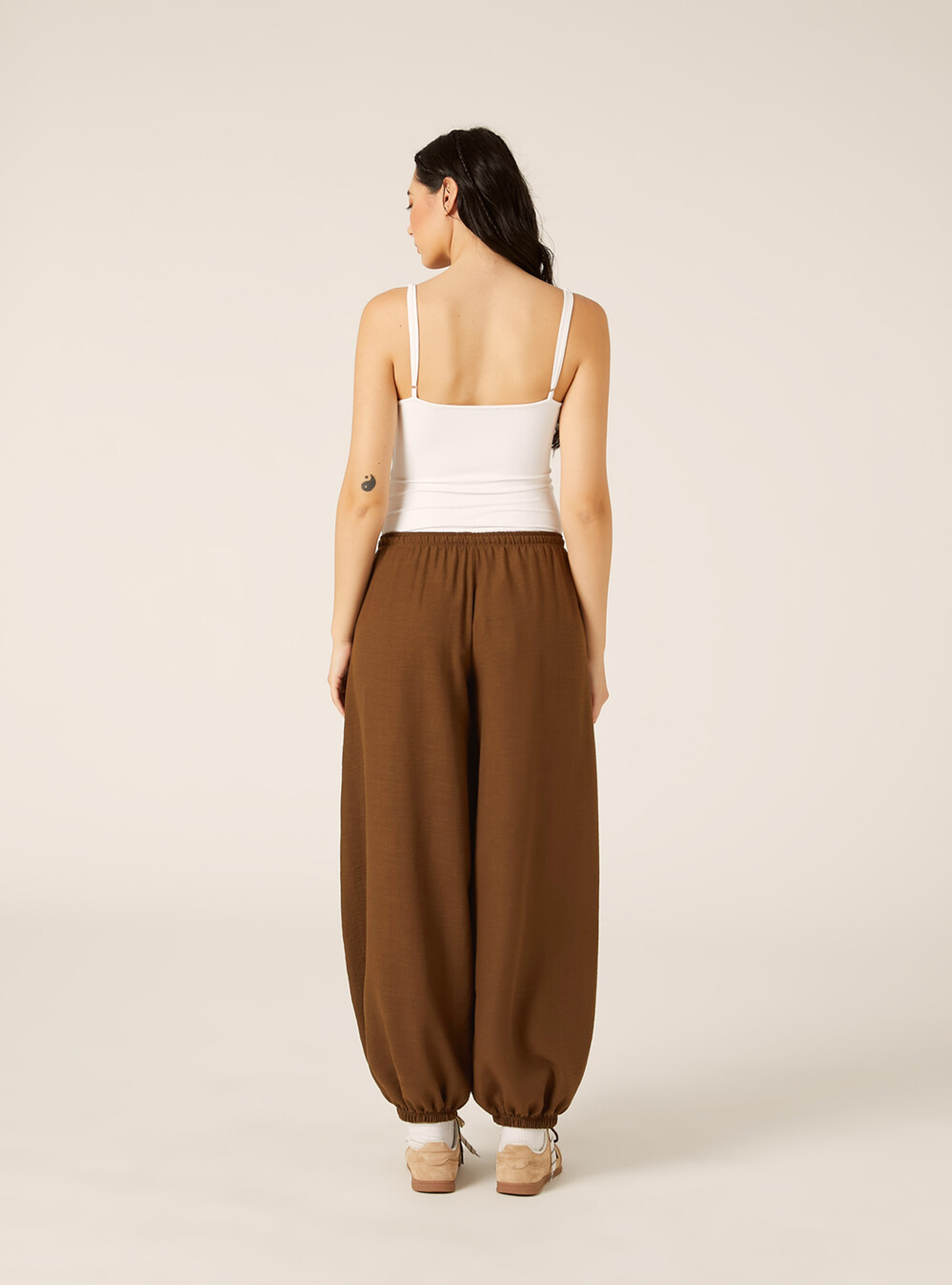 Balloon Fit Trousers, TB2 TOBACCO MEDIUM