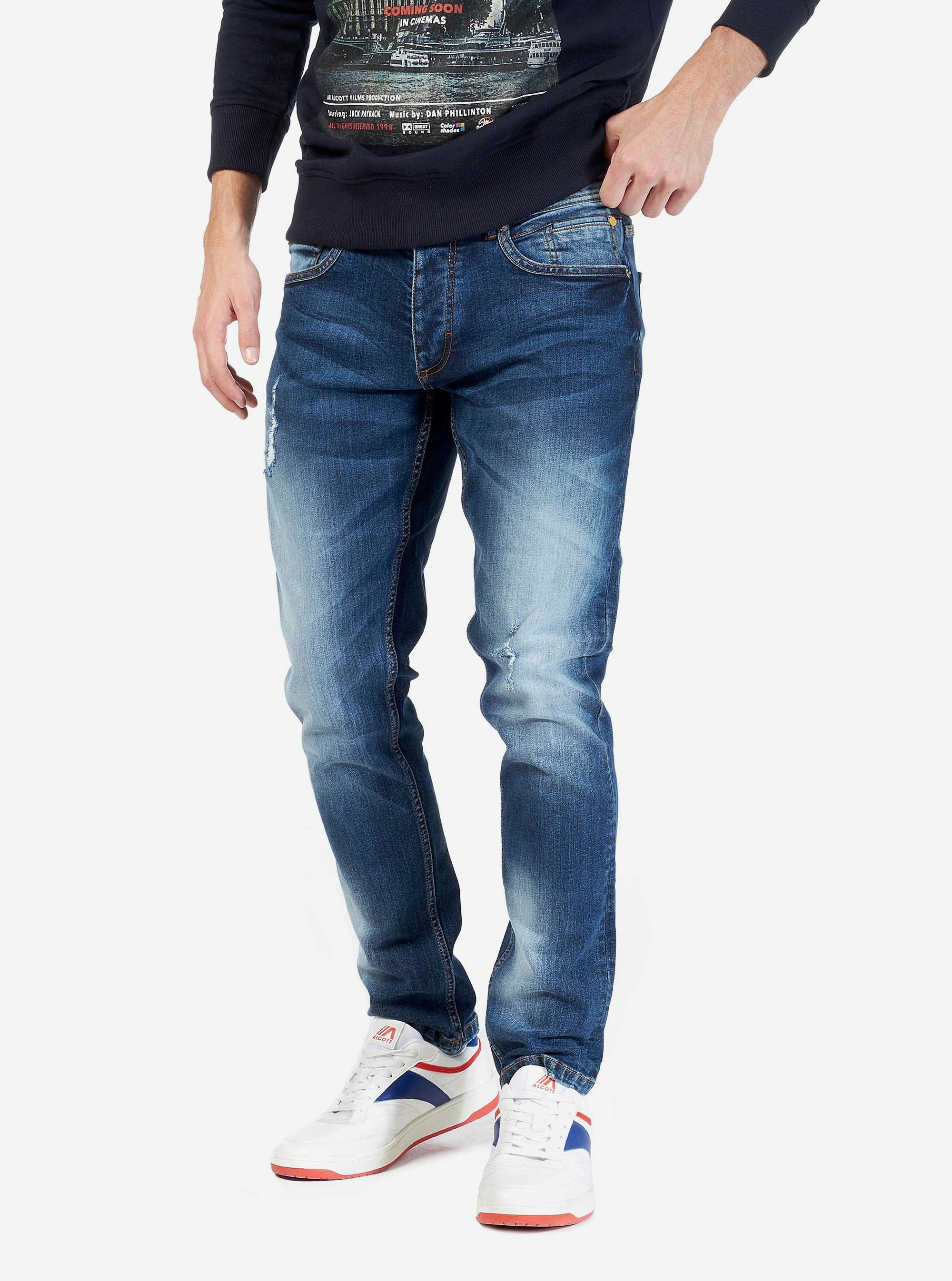 Jeans skinny fit stretch, BLU MARINO