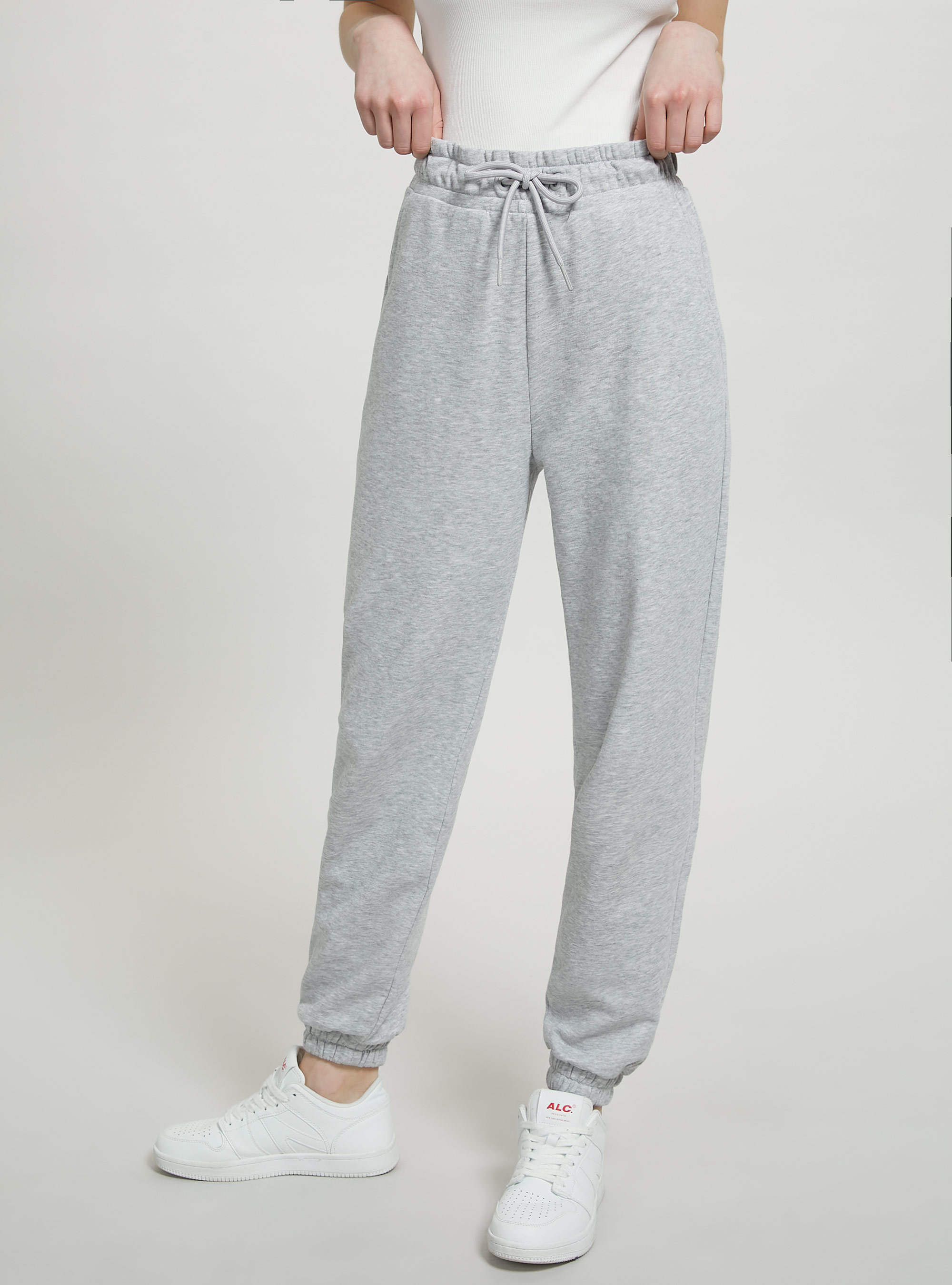 Plush jogger trousers, MGY3 GREY MEL LIGHT