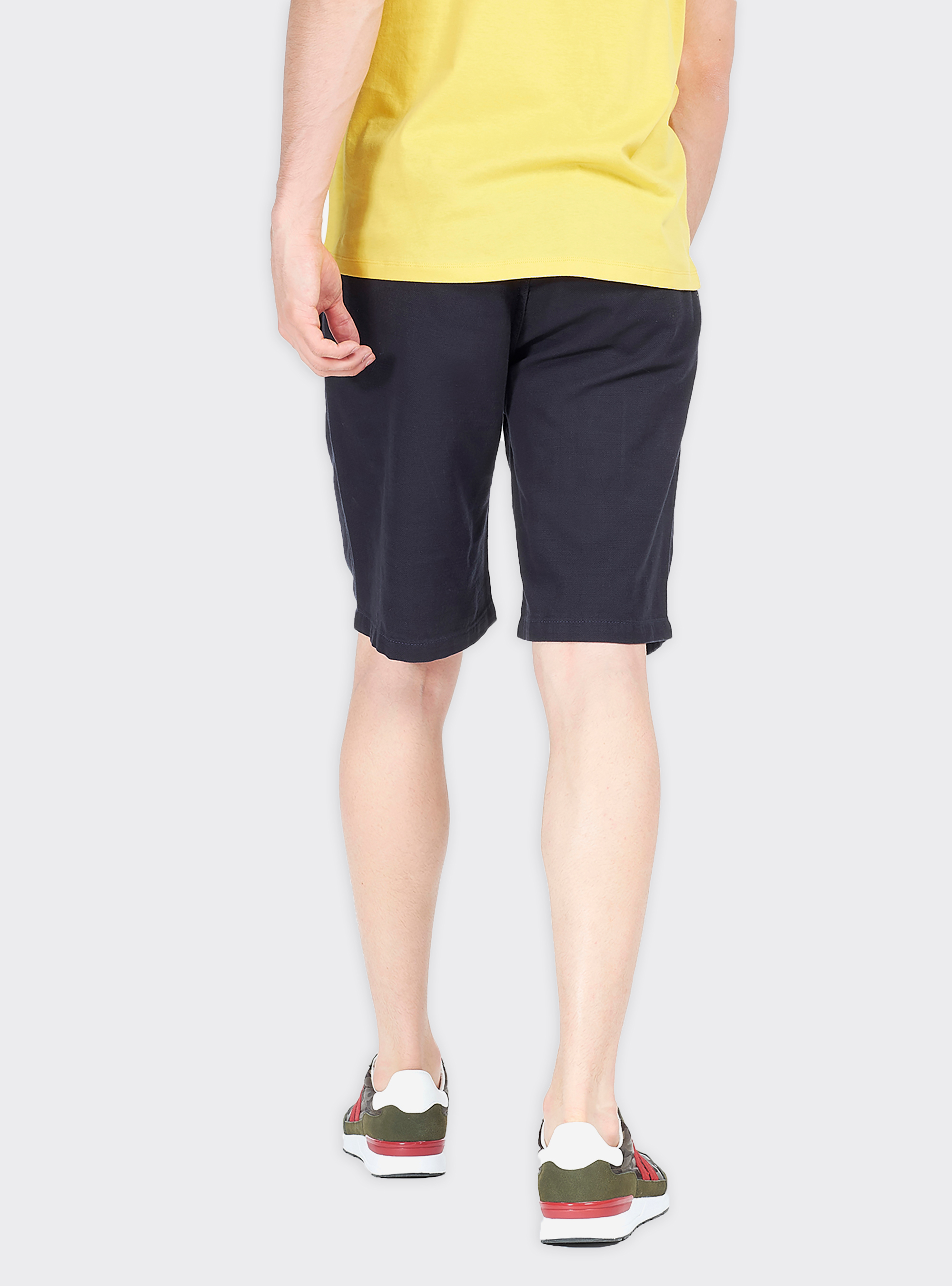 Bermuda shorts in canvas, BLUE NAVY