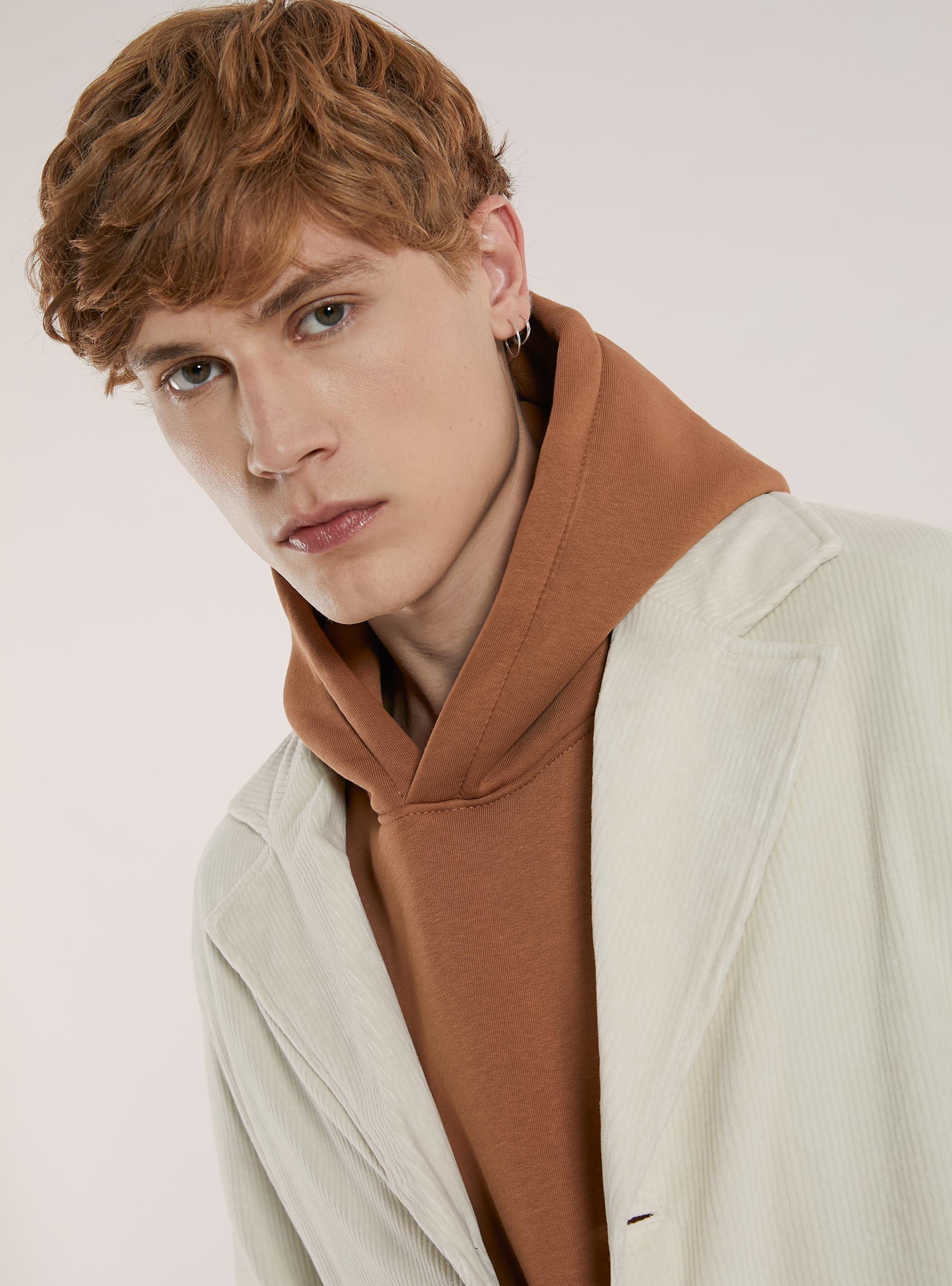 Unlined velvet coat, WH1 OFF WHITE