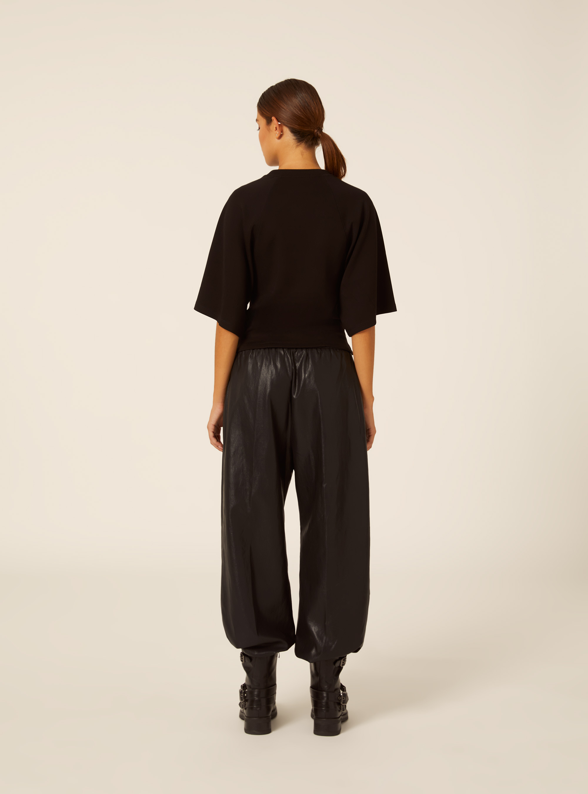 T-shirt soft touch, BK1 BLACK