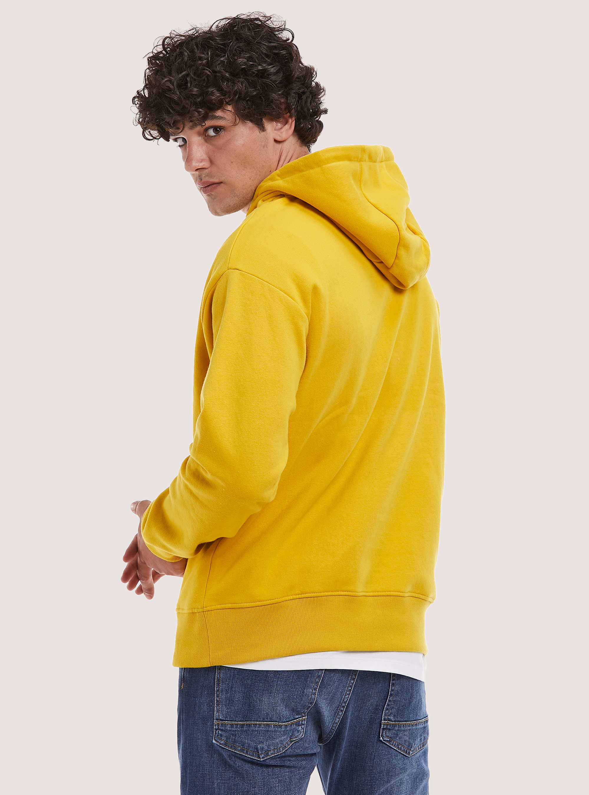 Sudadera con estampado y capucha, YE3 YELLOW LIGHT