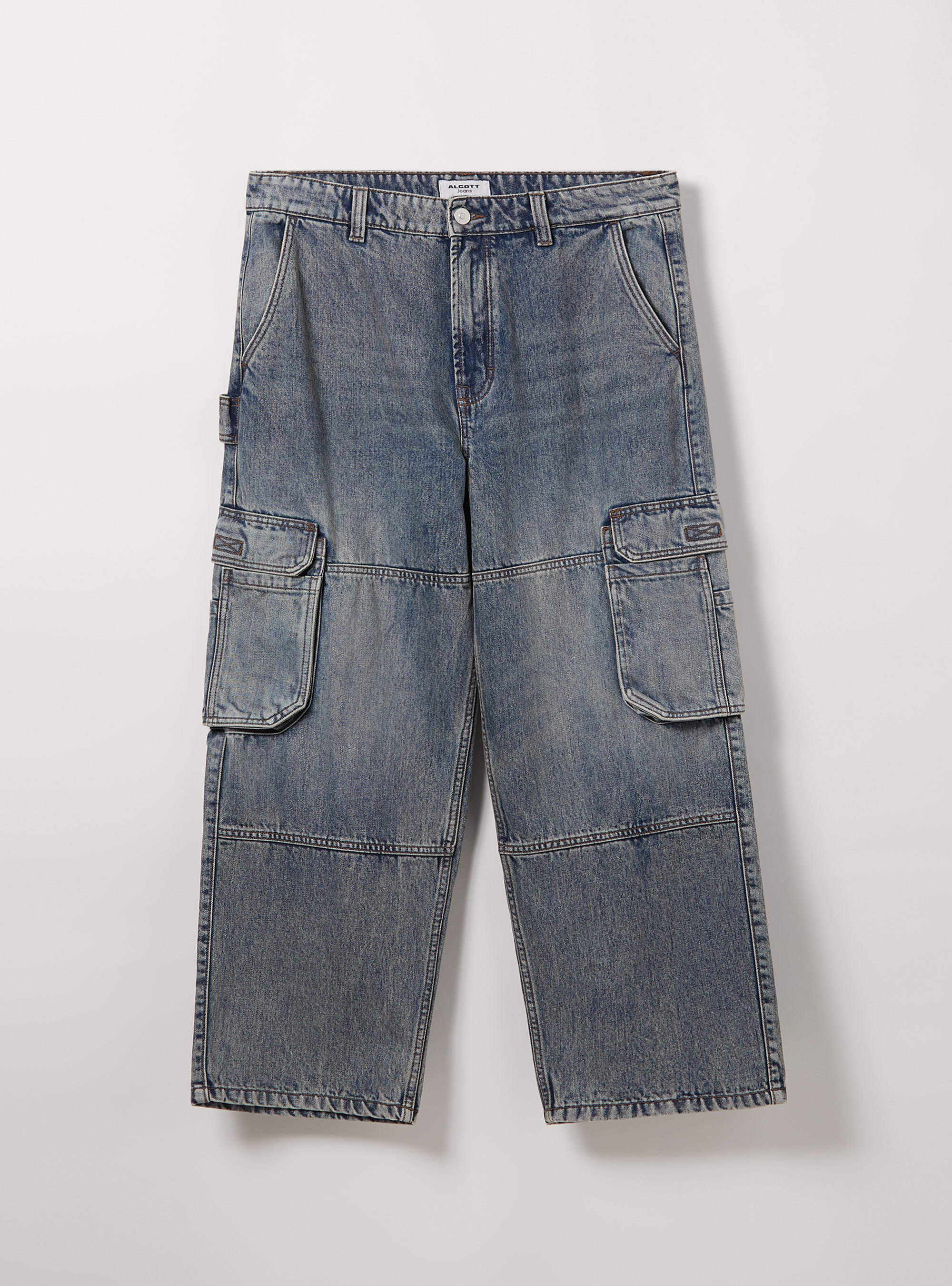 Cargo skater jeans relaxed fit, D006 AZURE