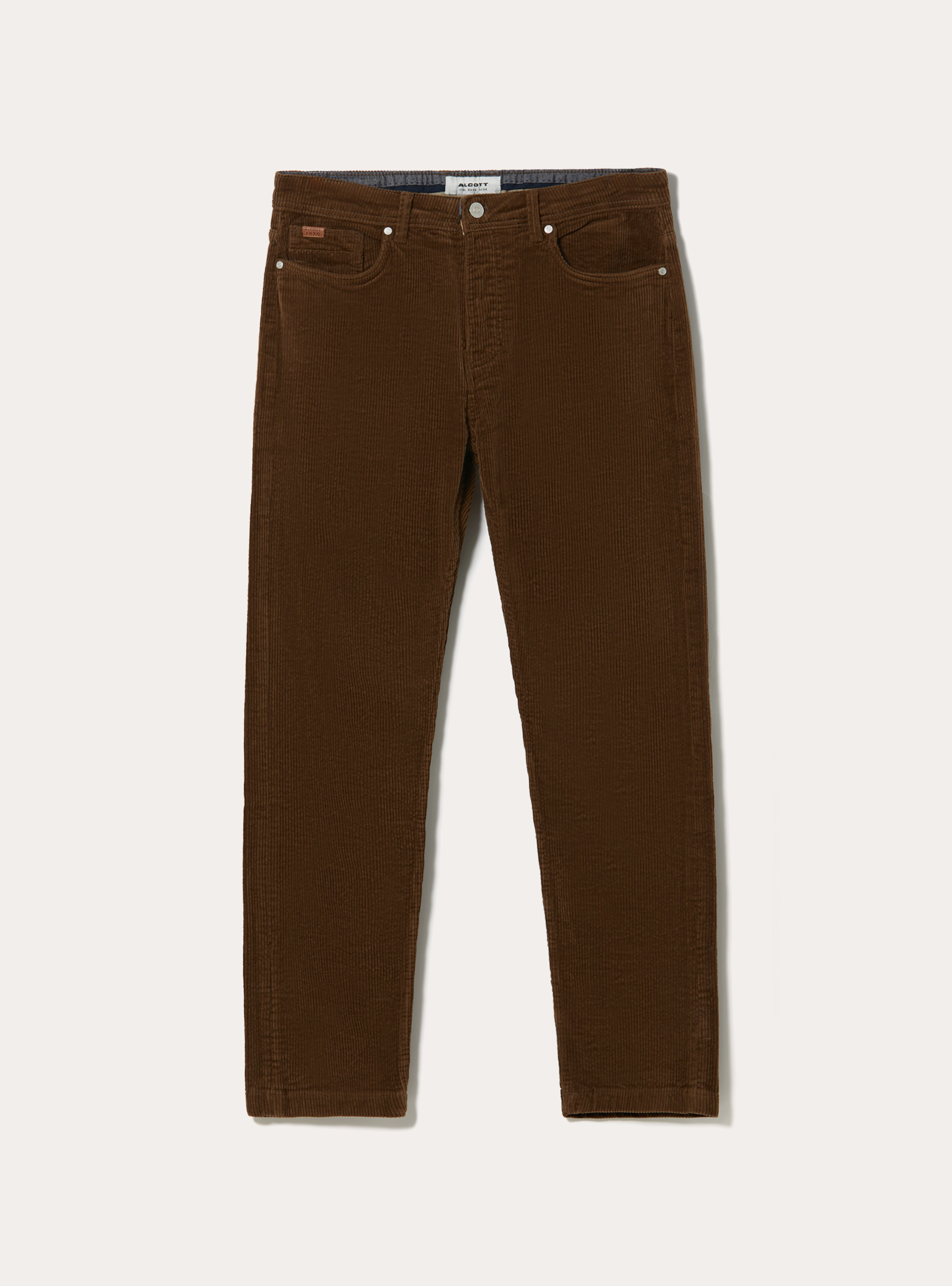 Pantaloni 5 tasche velluto stretch, TB2 TOBACCO MEDIUM