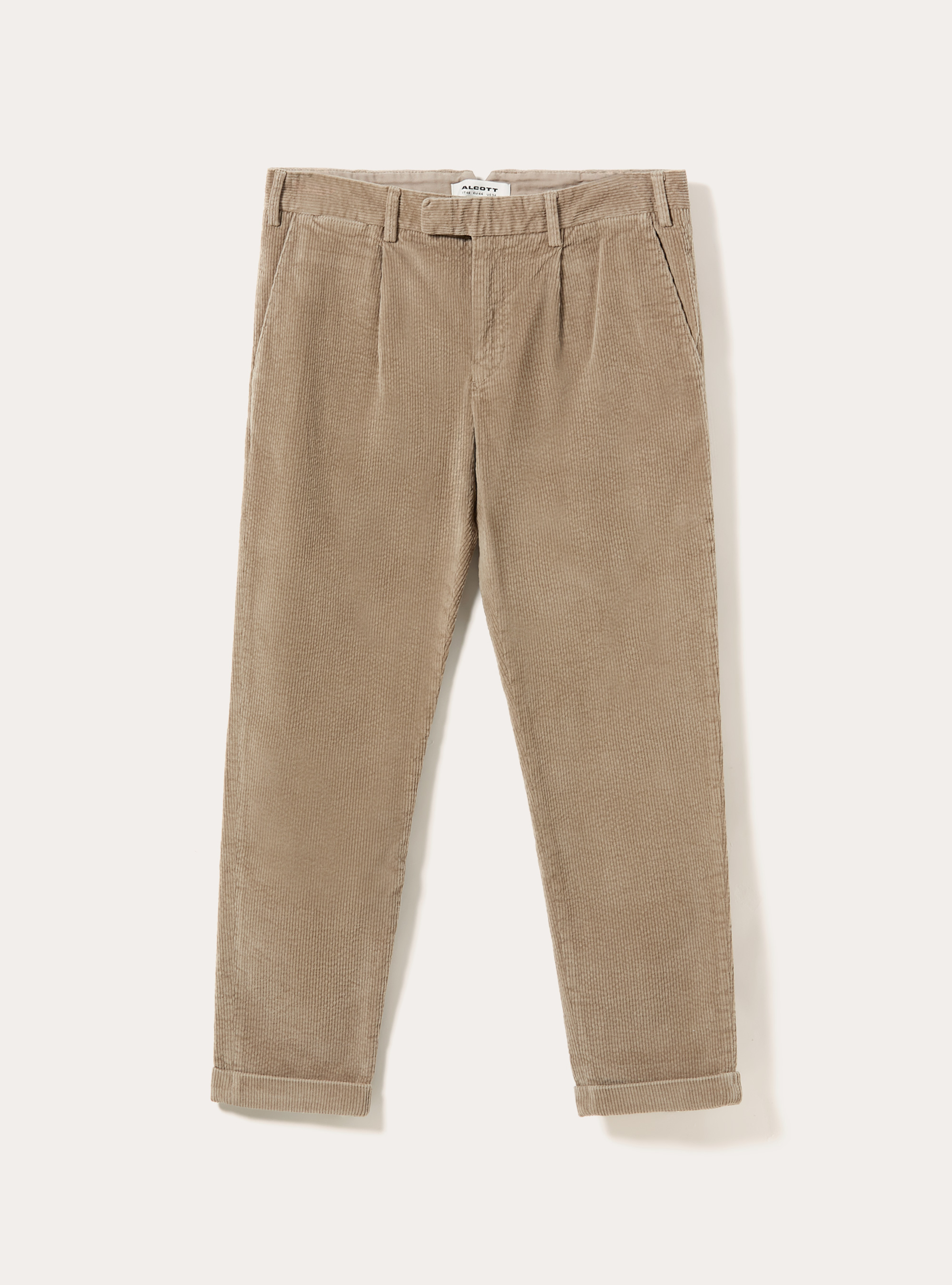 Pantaloni chino in velluto a coste, BG3 BEIGE LIGHT