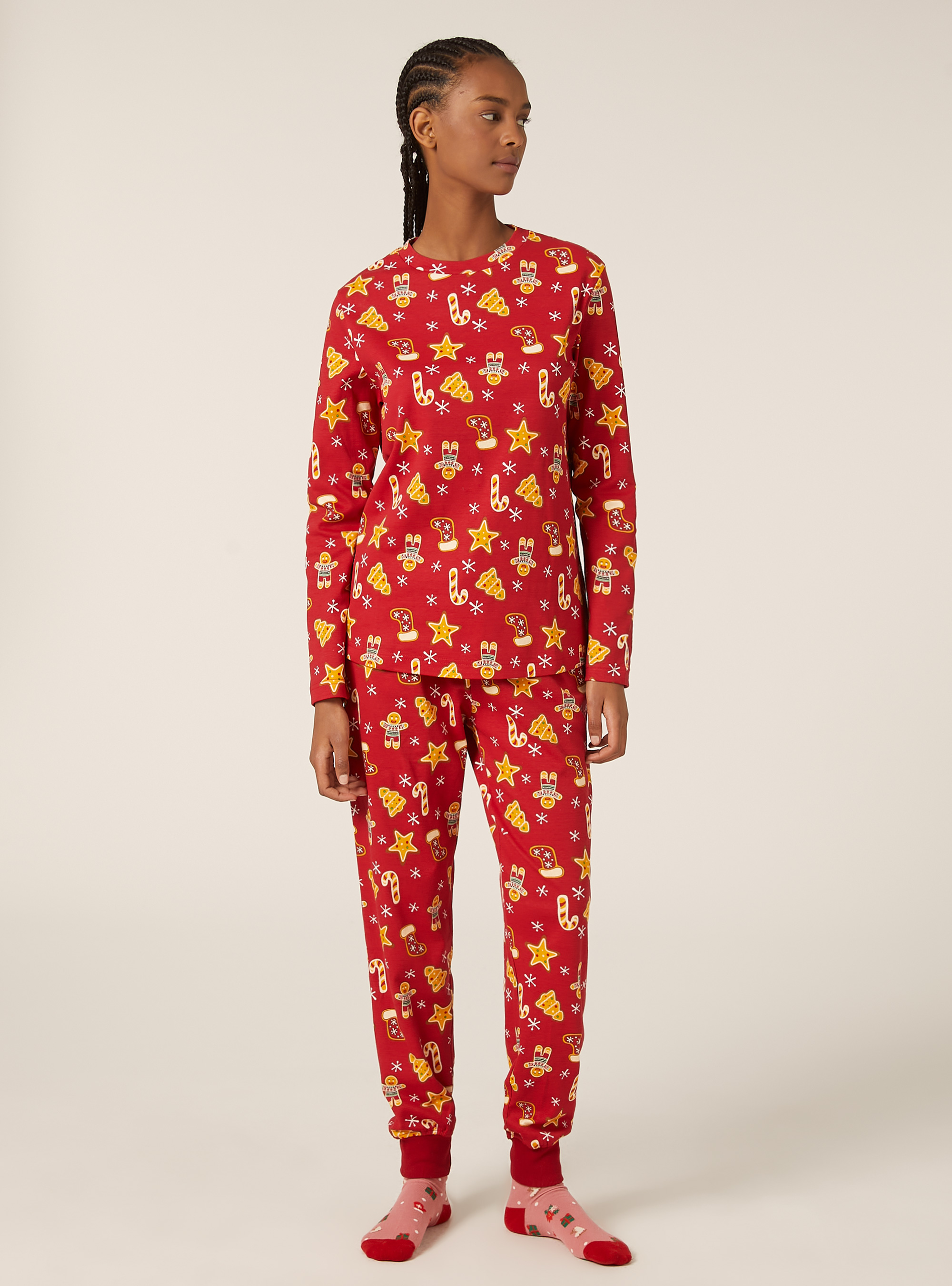 Pyjamas with all over print Christmas Collection, RD2 RED MEDIUM