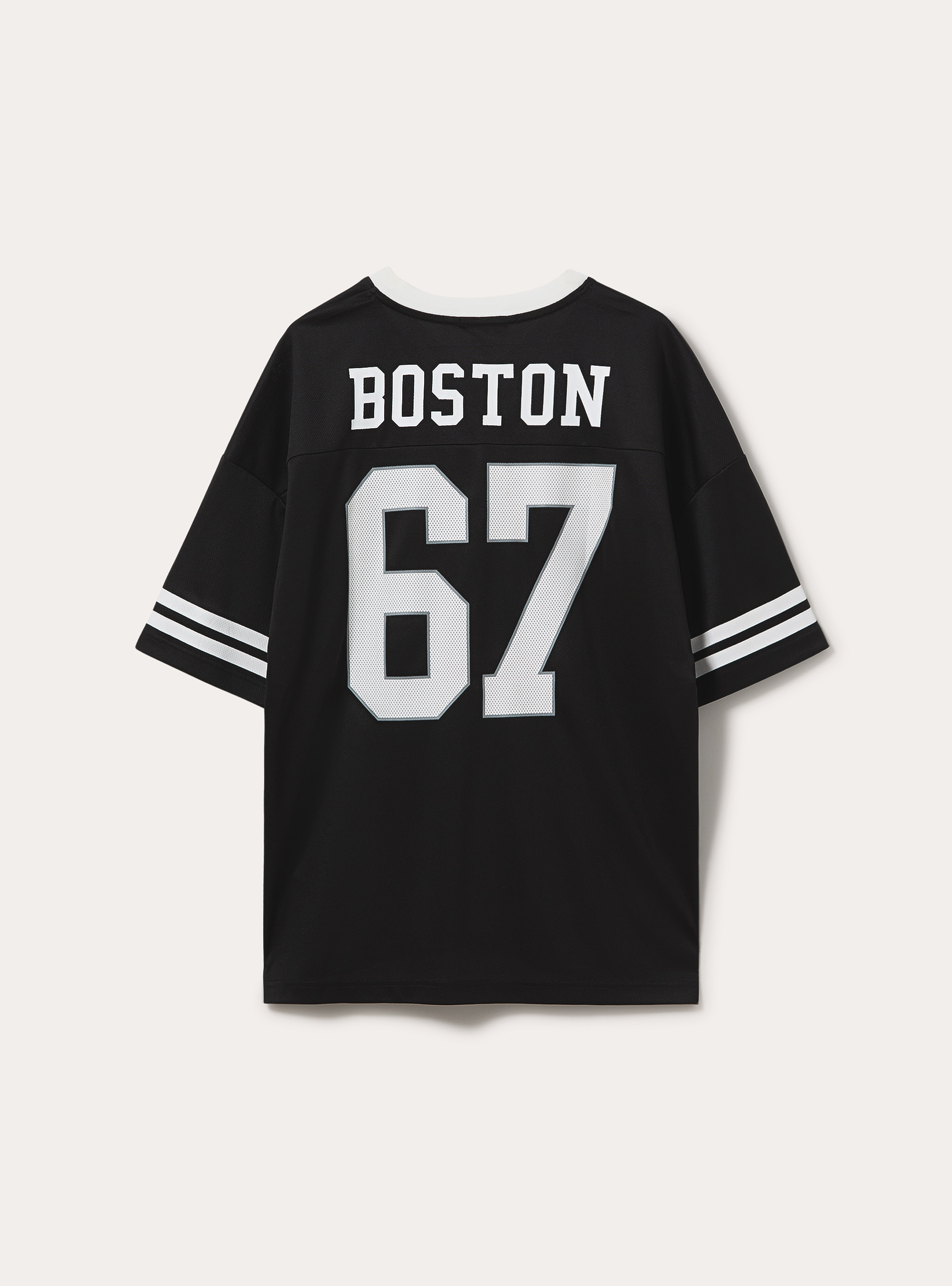 Camiseta oversize estilo futbol con numero 12, BK1 BLACK