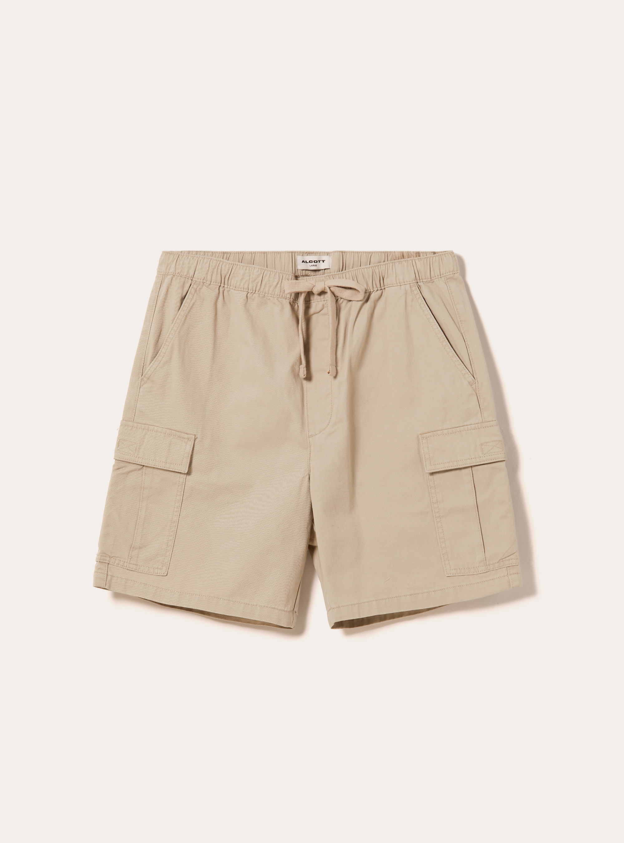 Bermuda cargo en serg&eacute; coul&eacute;, BG2 BEIGE MEDIUM
