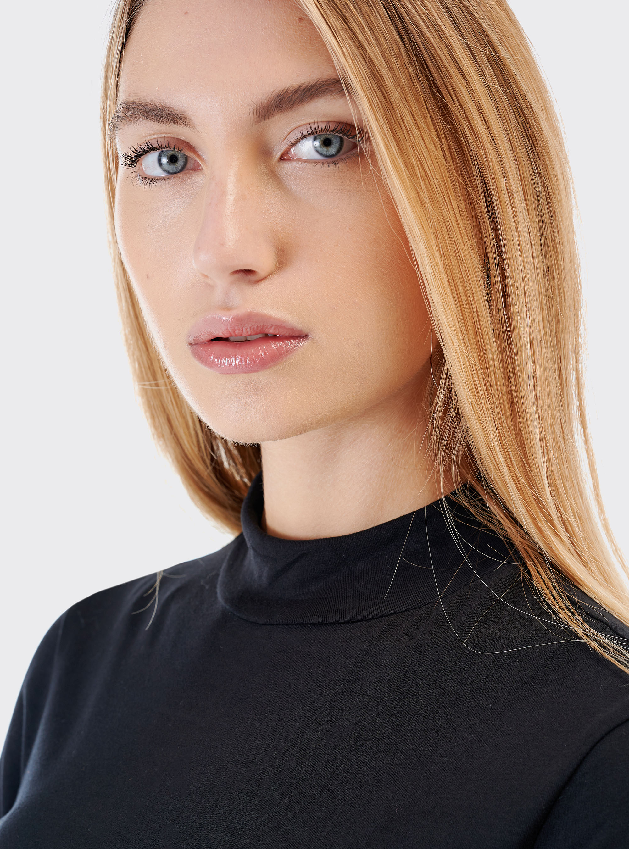 Comfort fit half neck t-shirt, C101 BLACK