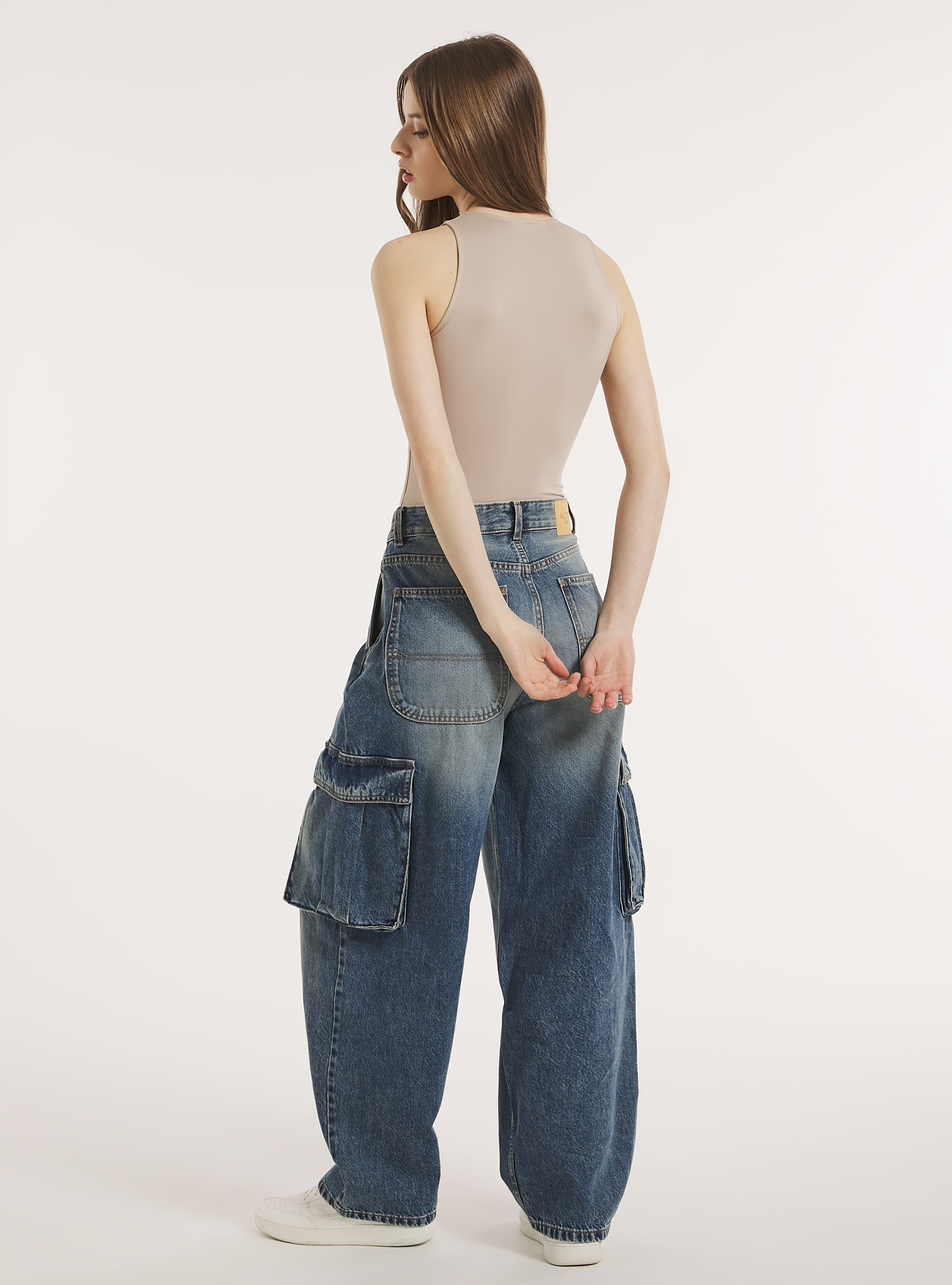 Cargo skater jeans relaxed fit, D005 LIGHT BLUE