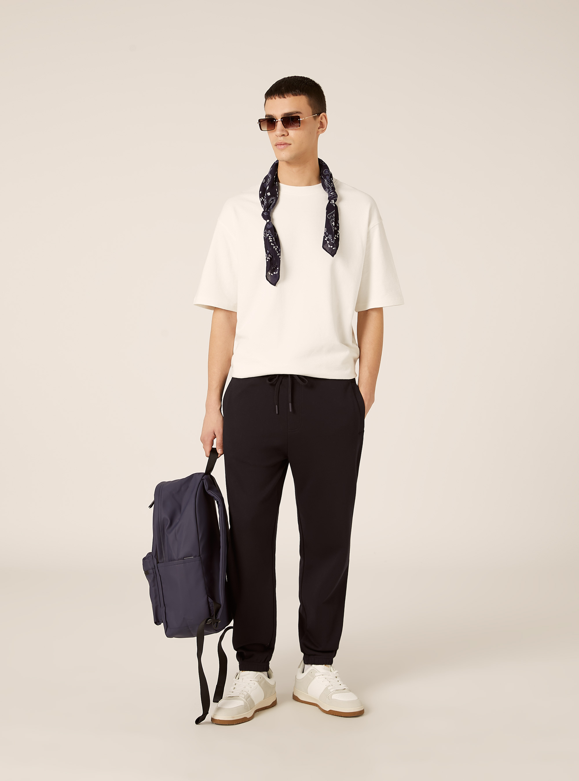 Pantaloni jogger in felpa, NA1 NAVY DARK