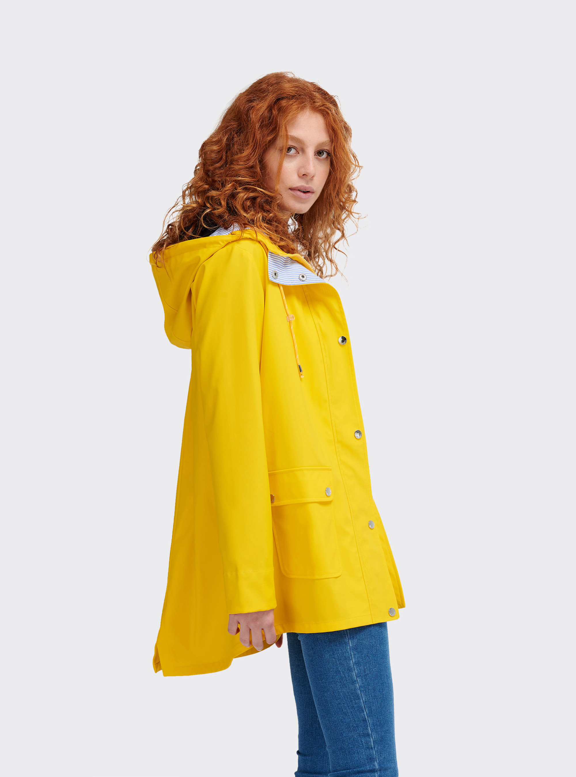 Impermeabile oversize comfort fit, C7697 YELLOW