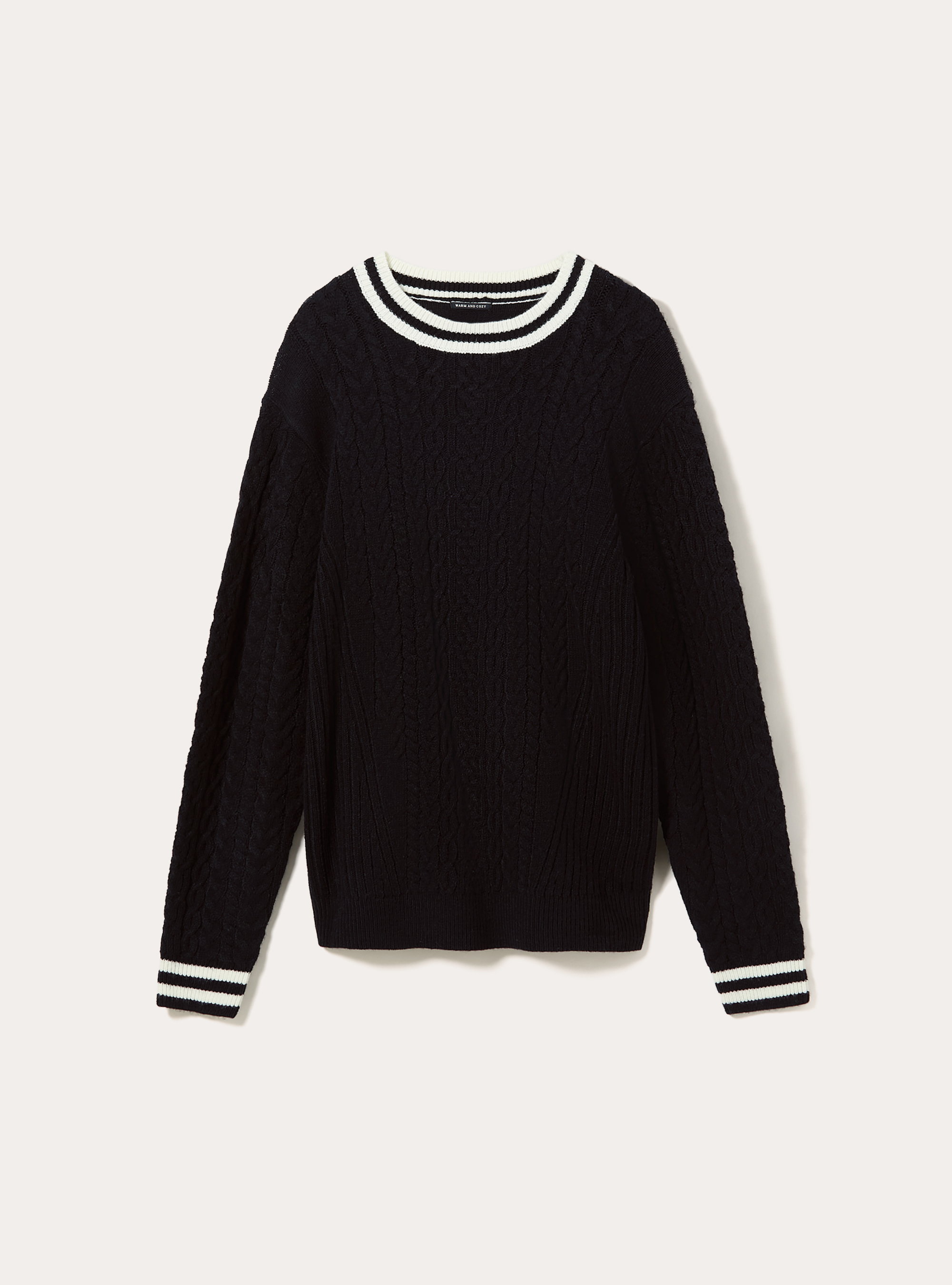 Maglione con con in rib a contrasto, NA2 NAVY MEDIUM