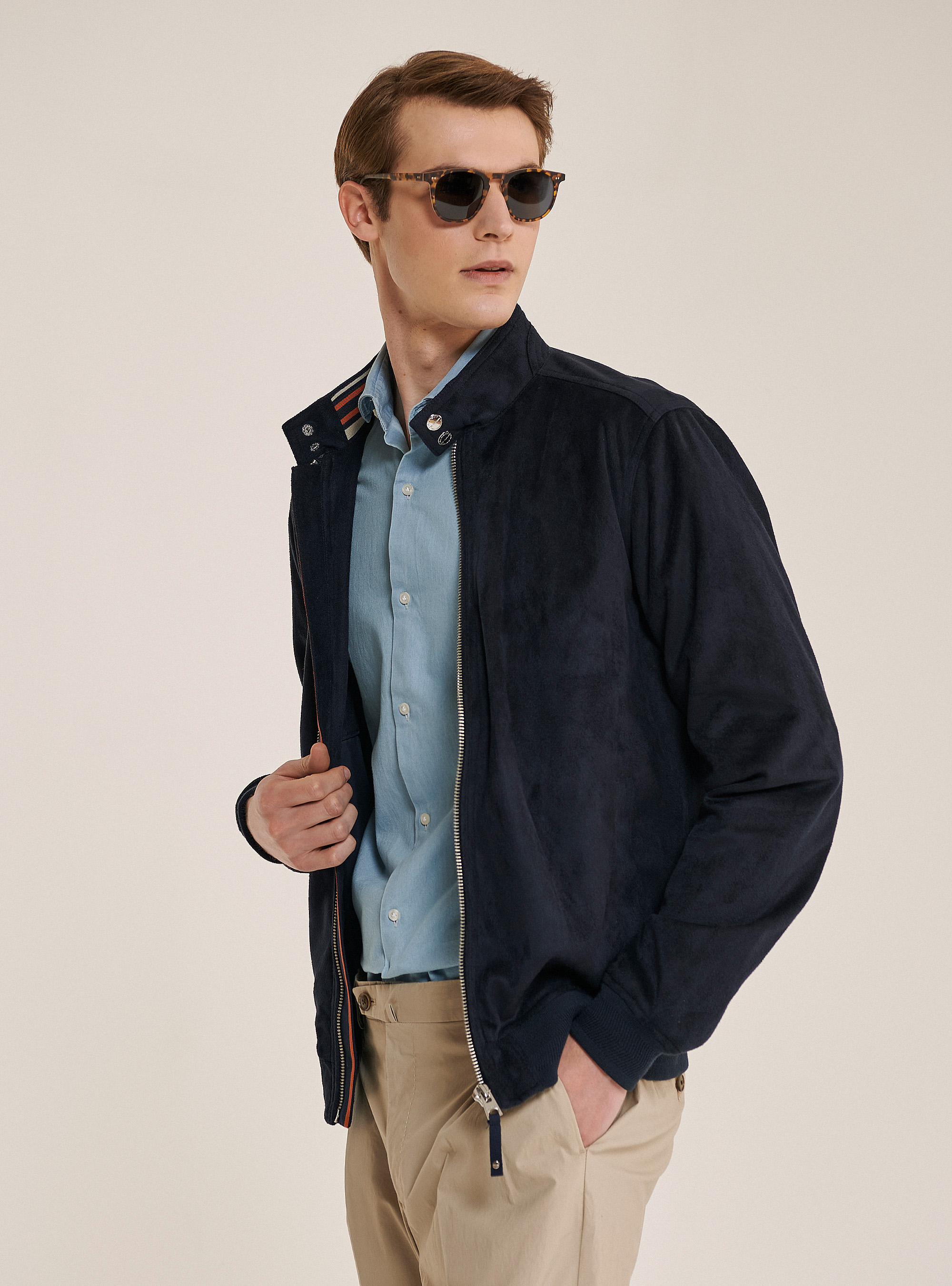 denim and suede jacket