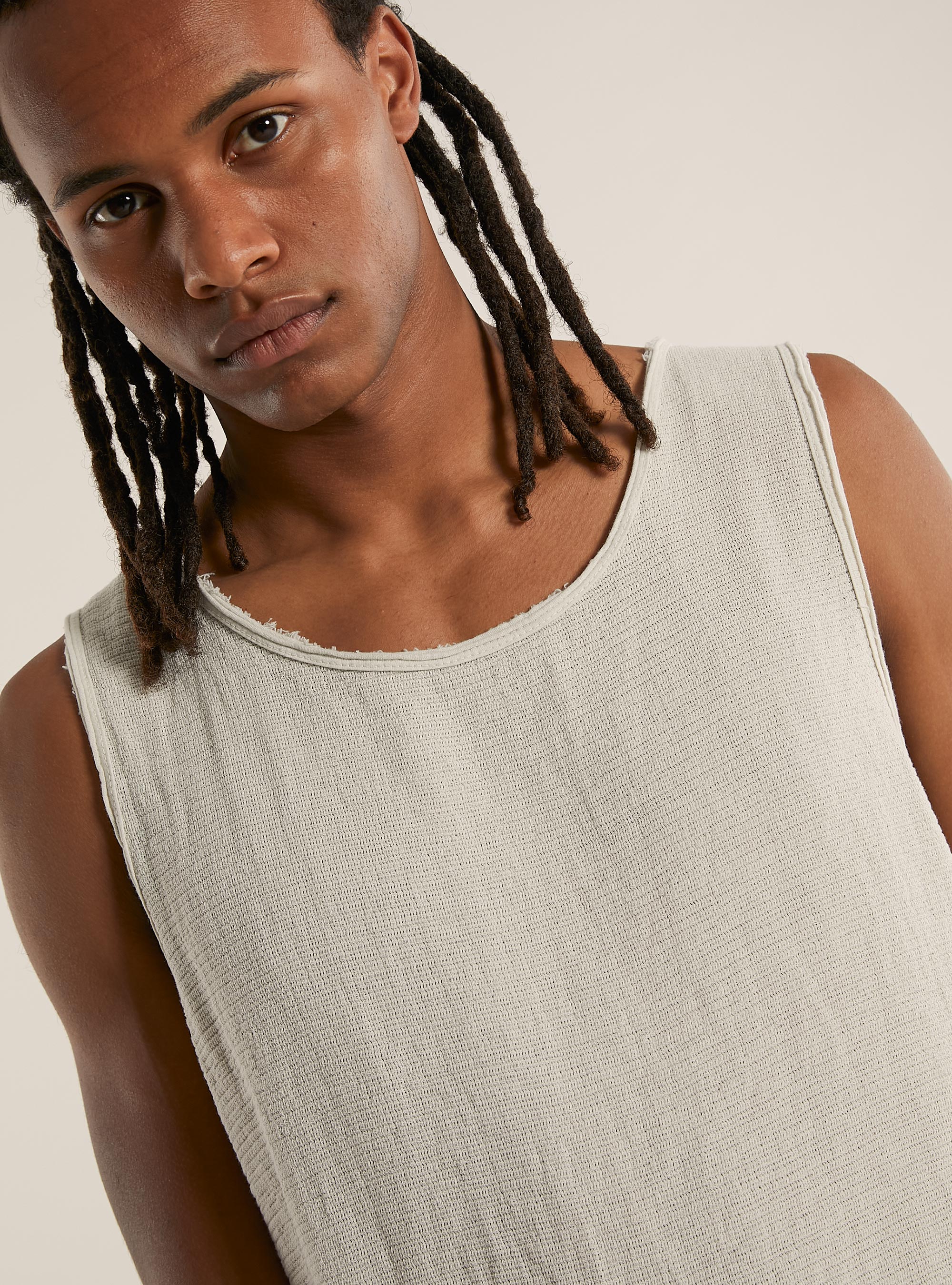 Linen-blend tank top, BG3 BEIGE LIGHT